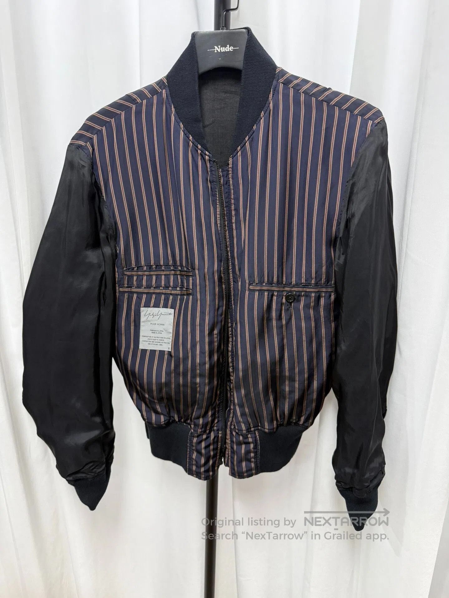 Yohji Yamamoto SS93 Pour Homme Black Reversible Bomber Jacket