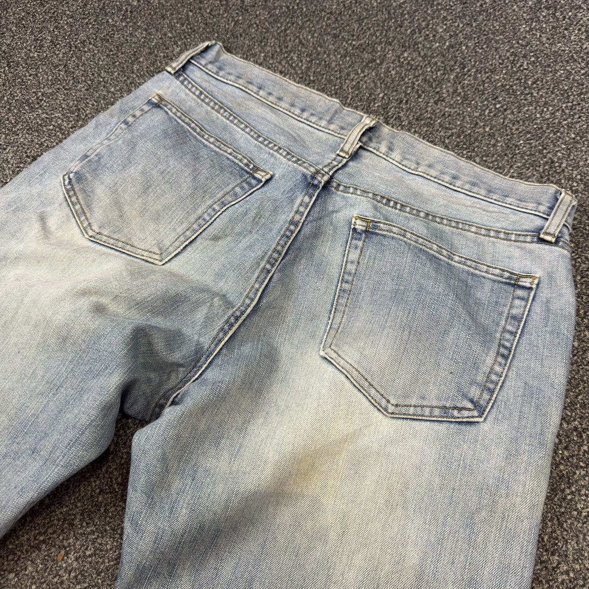 Undercover × Uniqlo 🔥🇯🇵 Vintage 90s Japanese Denim Uniqlo Faded Distressed Jeans Size US 34 / EU 50 - 6 Thumbnail