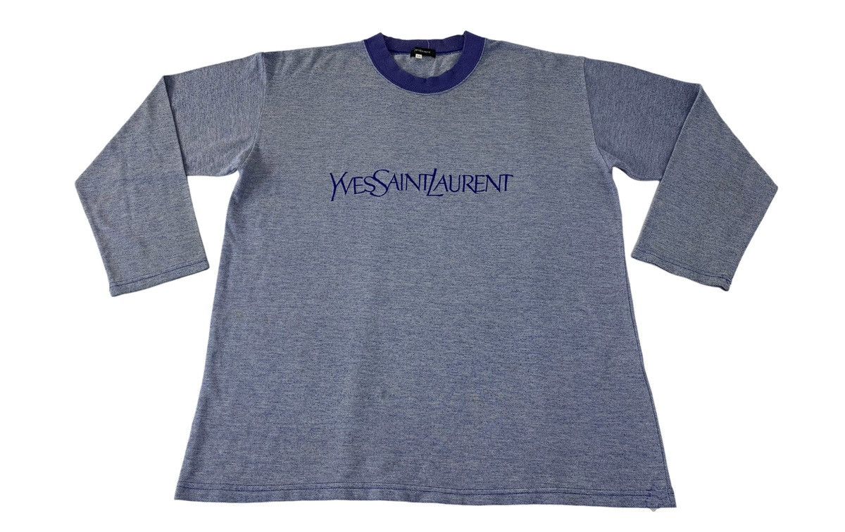 Yves Saint Laurent 90s Yves Saint Laurent Crewneck Longsleeve T-shirt Size US XL / EU 56 / 4 - 1 Thumbnail