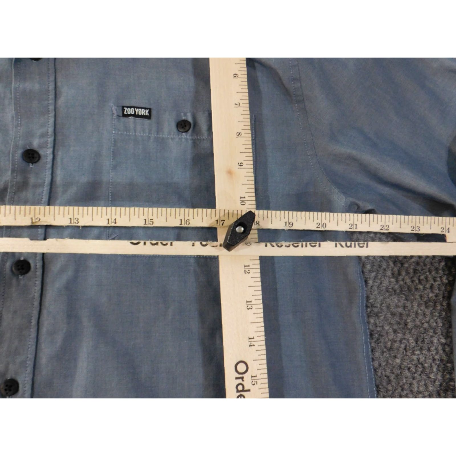 Zoo York Zoo York Shirt Large Blue Mens Button-Up Pocket Logo Classic - Relaxed Fit - Regular Size Size US L / EU 52-54 / 3 - 7 Thumbnail