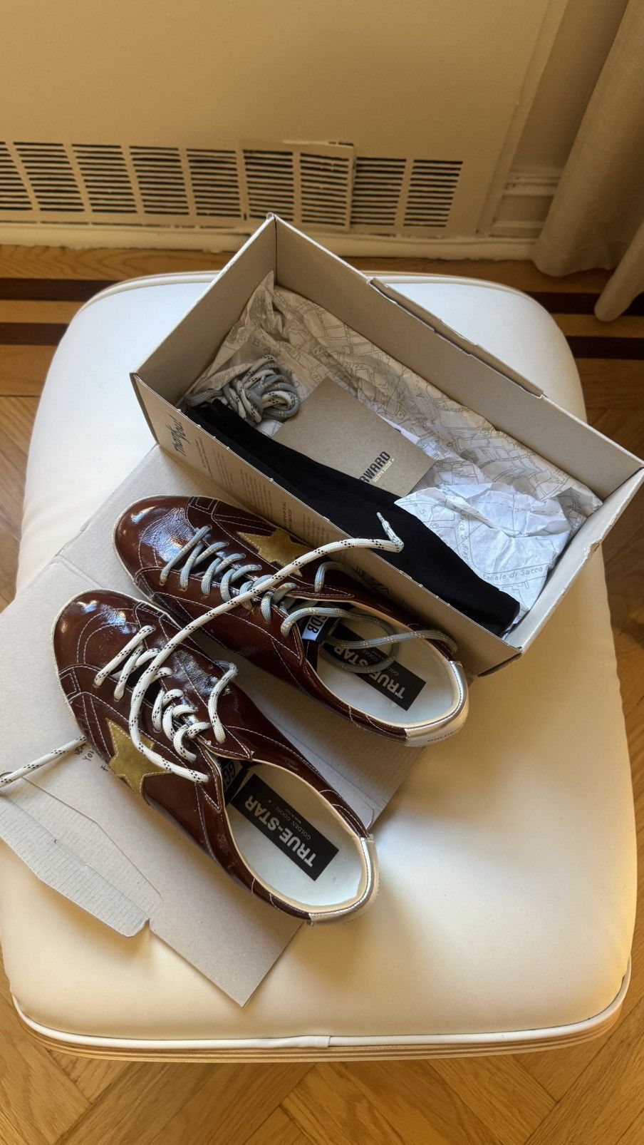 Golden Goose Golden Goose Burgundy True Stars - Size 45 Size US 11.5 / EU 44-45 - 4 Thumbnail