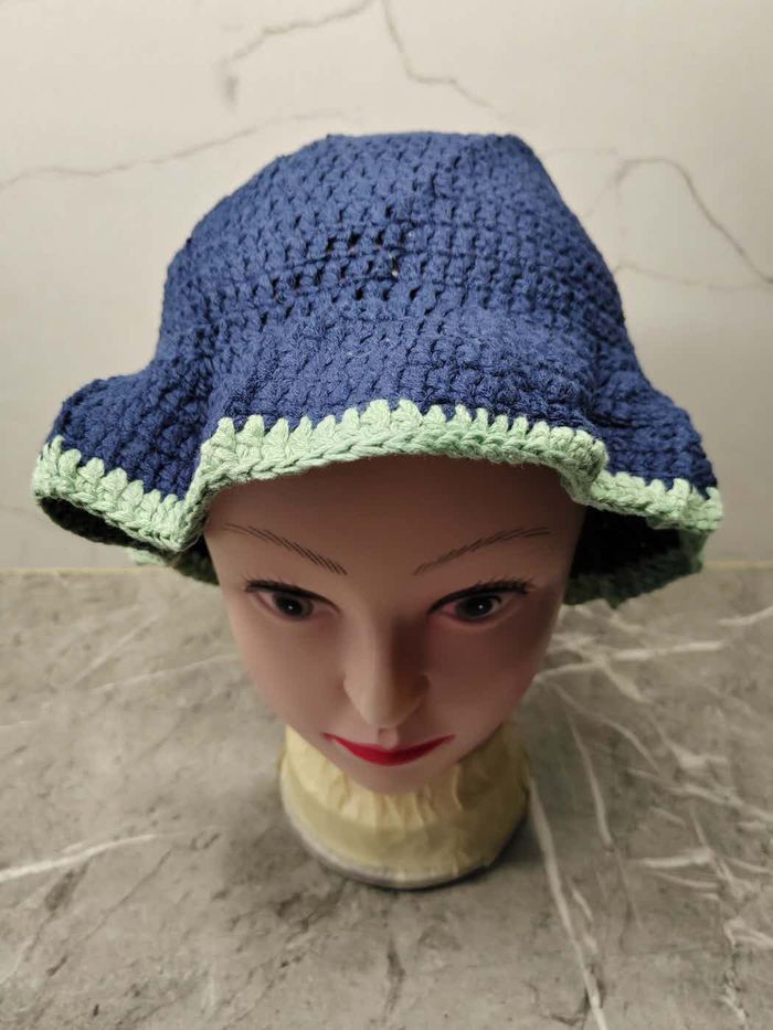 Japanese Brand Handmade Knit Bucket Hat Size ONE SIZE - 2 Thumbnail