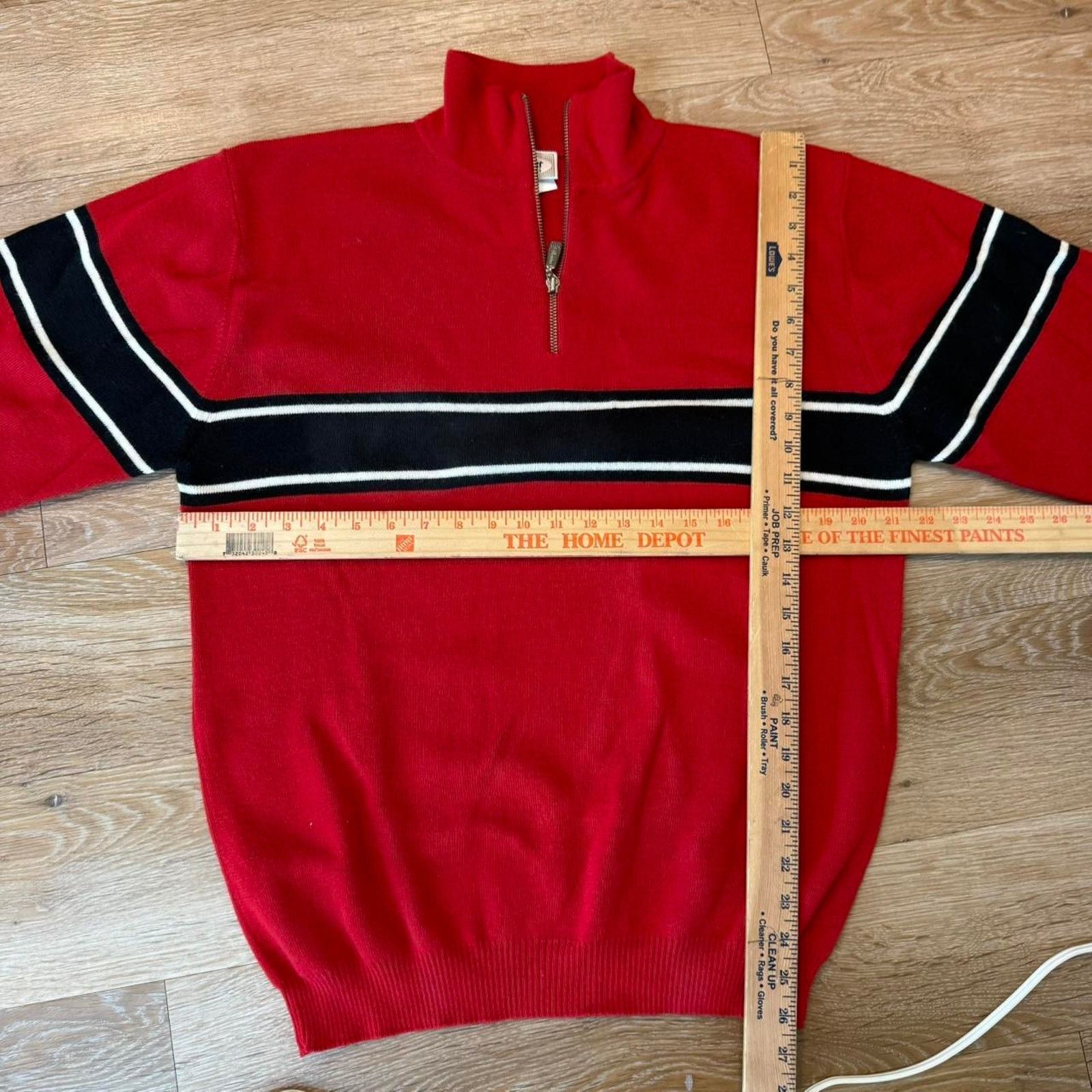 Meister Vintage 90s meister striped baggy quarter zip sweater Size US L / EU 52-54 / 3 - 4 Thumbnail