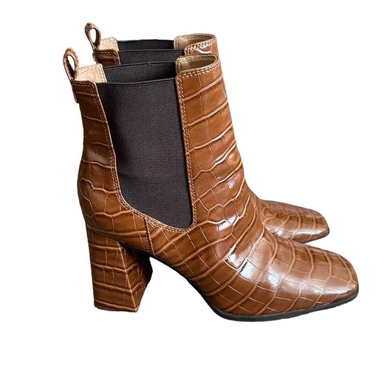 Sam Edelman Circus by Sam Edelman Pascha Brown Side Gores Flare Booties Size US 9.5 / IT 39.5 - 1 Thumbnail