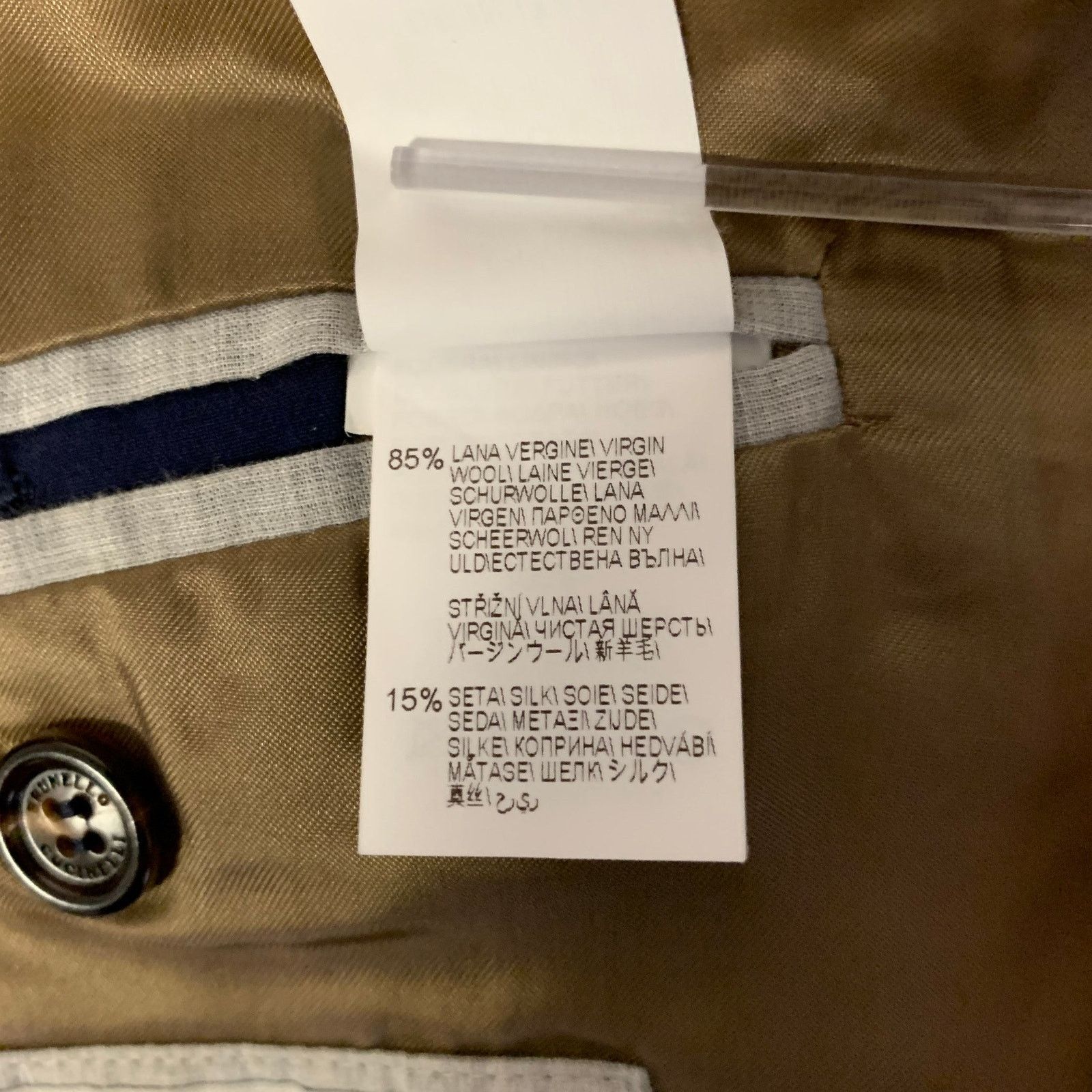 Brunello Cucinelli BRUNELLO CUCINELLI Size 40 Navy Wool Blend Notch Lapel Suit Size 40R - 8 Thumbnail