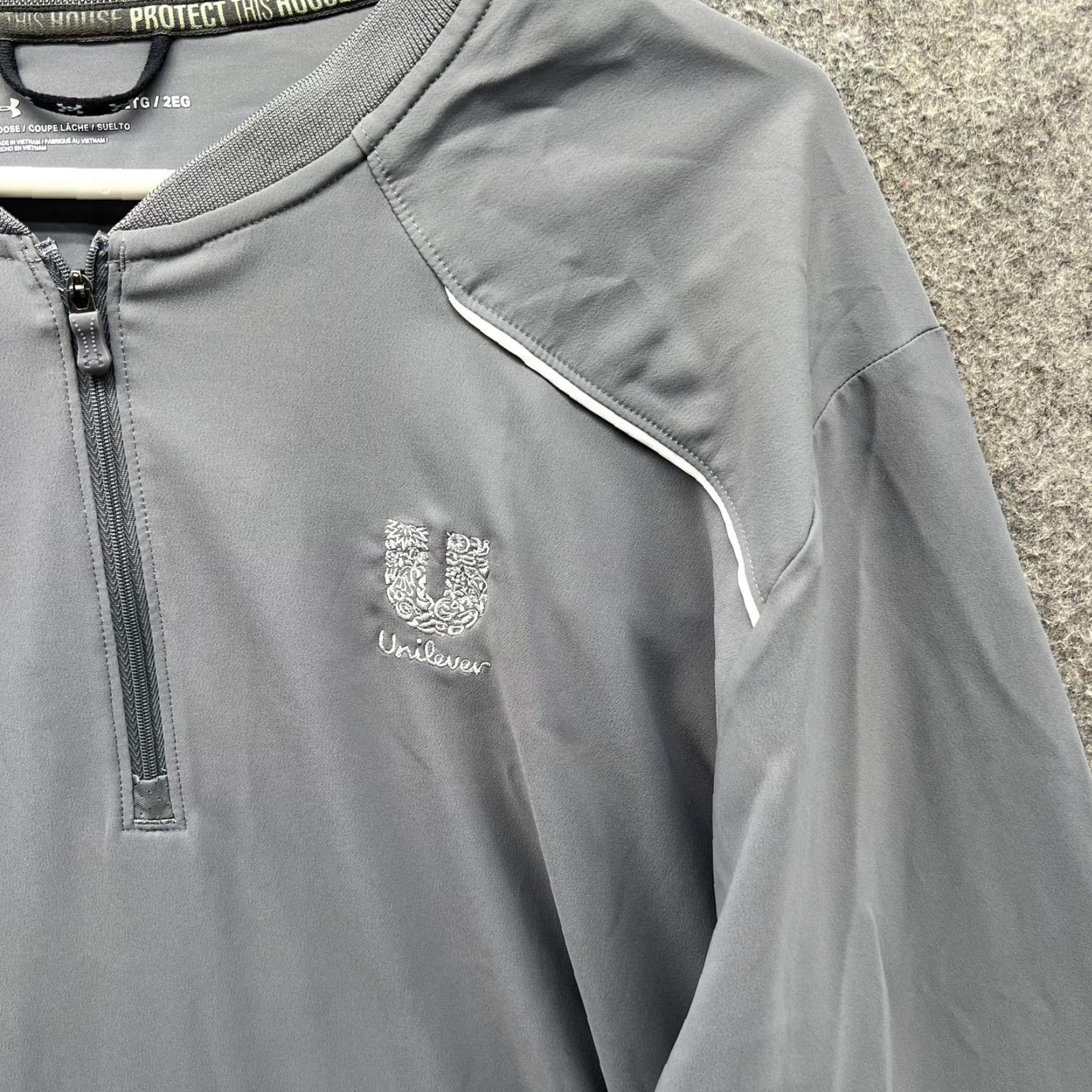 Under Armour Under Armour Jacket Mens 2XL Gray 1/4 Zip Windbreaker Lightweight VS Unilever Logo Size US XXL / EU 58 / 5 - 7 Thumbnail