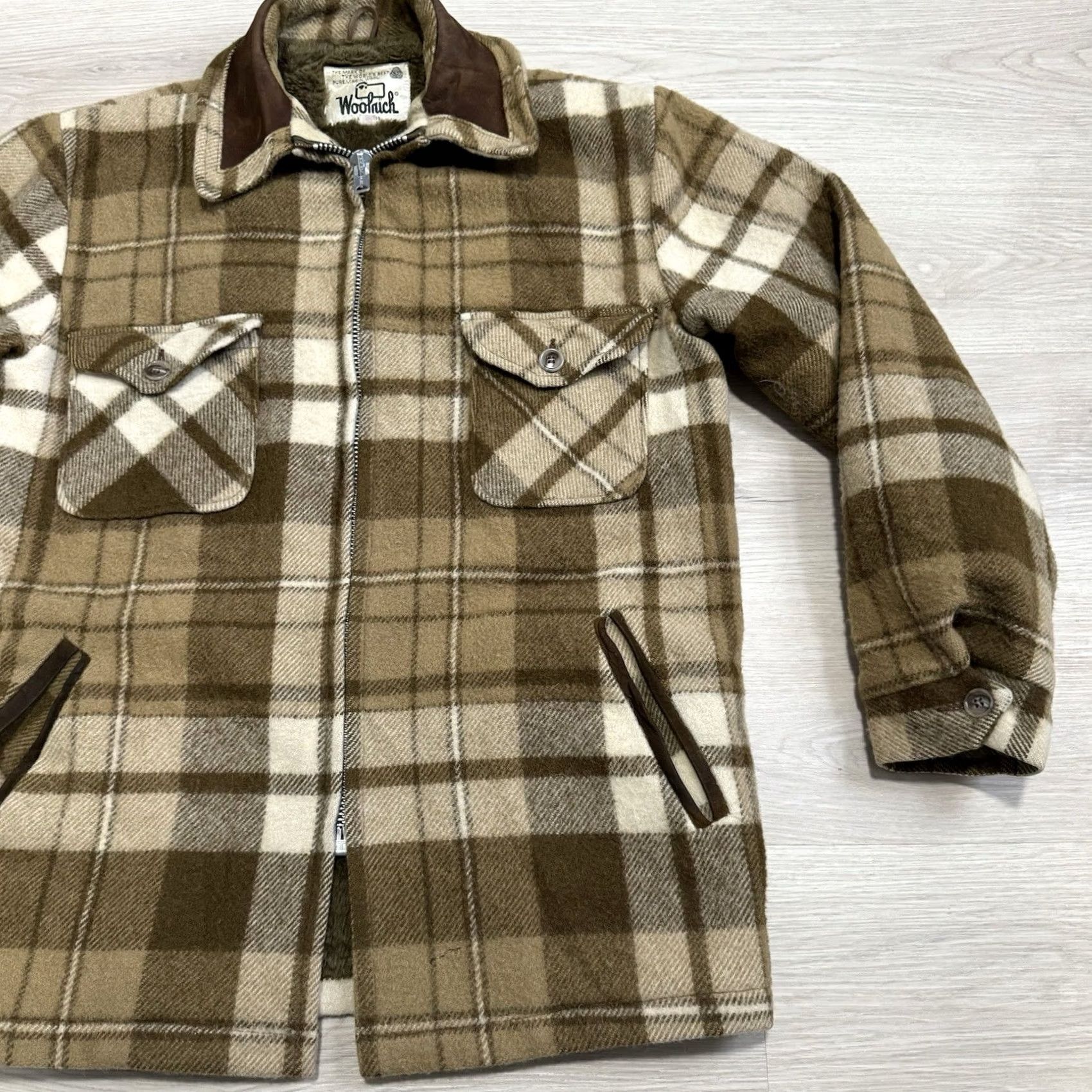 Vintage VINTAGE Woolrich Coat or Jacket Wool Plaid 3-in-1 Wool Blanket Lined Mid-Length Brown Mens M Size US M / EU 48-50 / 2 - 3 Thumbnail