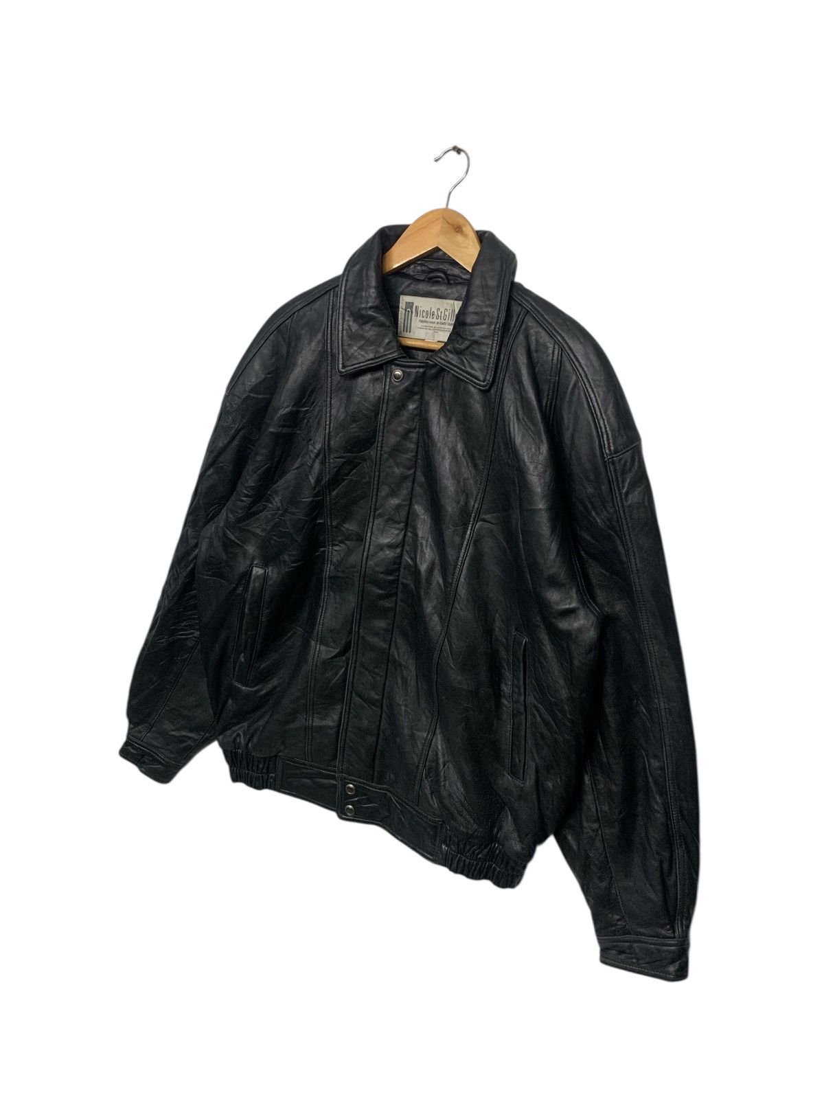 Vintage 90's Nicole St Gilles Zipper Down Leather Jacket