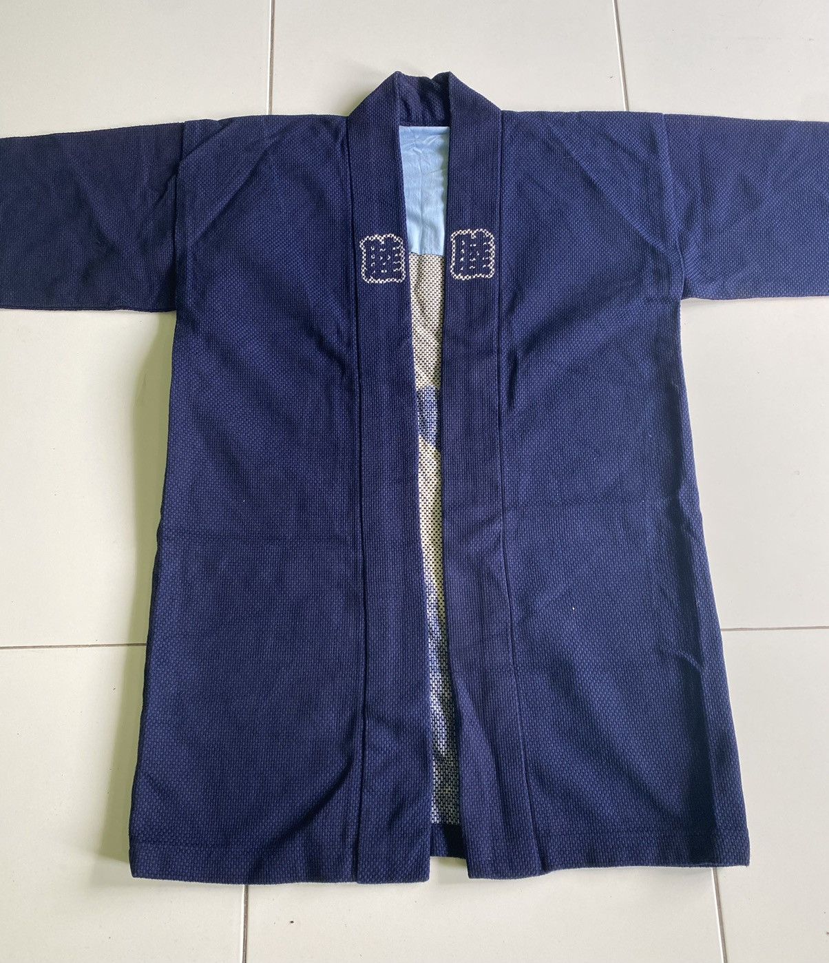 Japanese Brand KIMONO INDIGO DARK BLUE NORAGI NICE DESIGN JACKETS Size US XXL / EU 58 / 5 - 2 Thumbnail