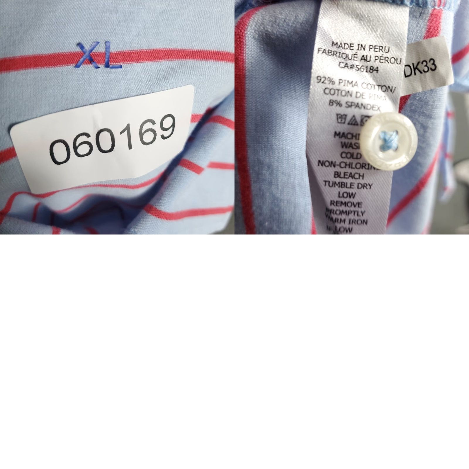 Vintage B Draddy Polo Shirt Mens Size XL Blue Striped Golf Casual Short Sleeve Size US XL / EU 56 / 4 - 8 Thumbnail