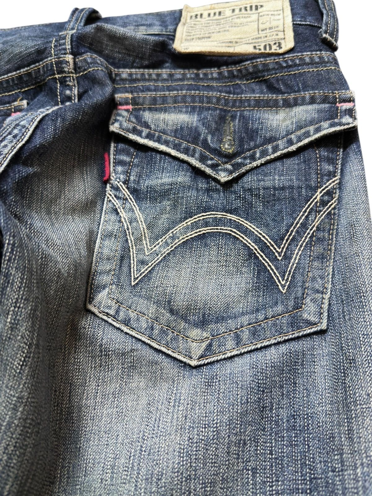 Edwin Vintage Edwin 503 Bluetrip Flare Bootcut Distressed Denim Size US 31 - 7 Thumbnail