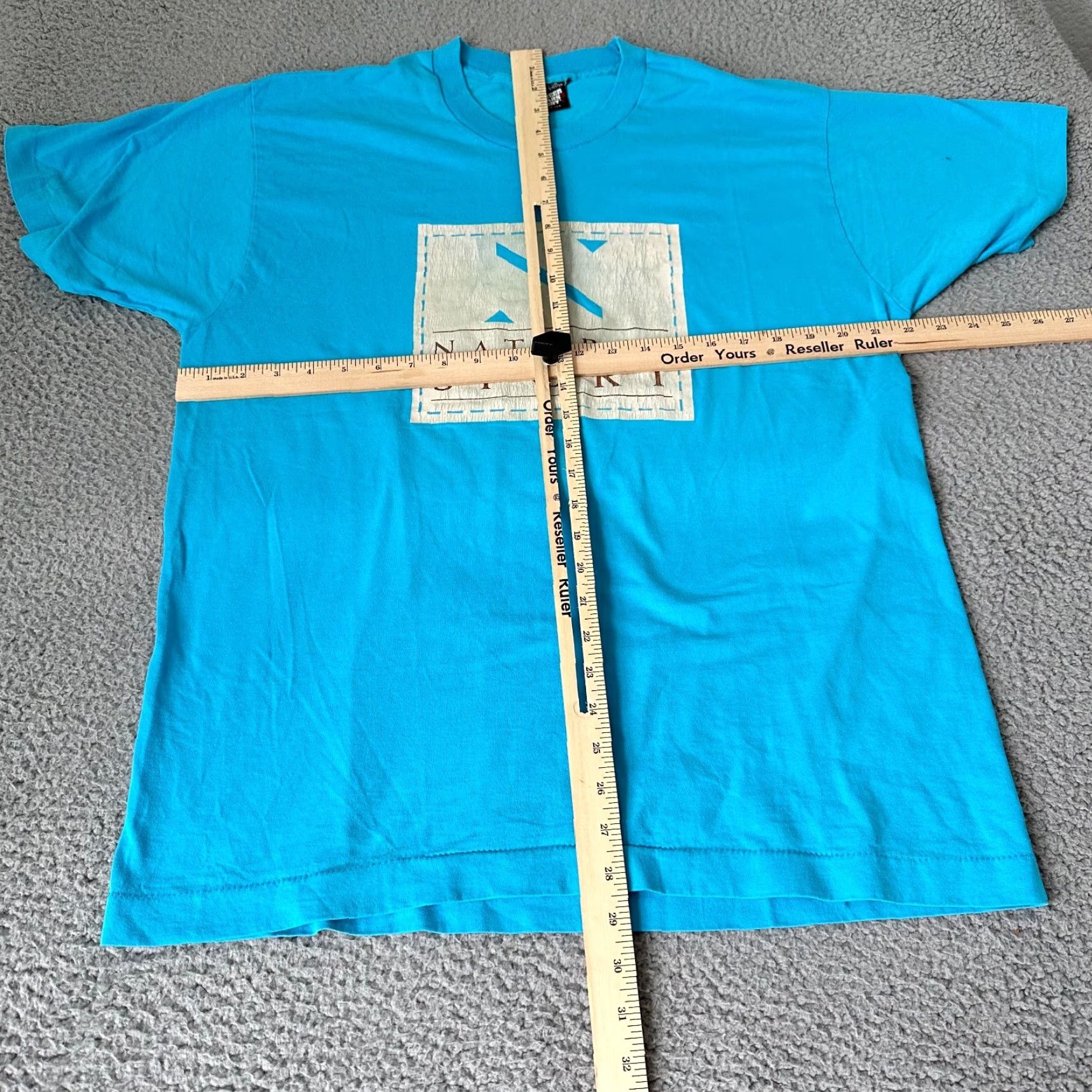 Fruit Of The Loom VINTAGE Screen Stars Shirt Mens XL Blue Teal 80s Classic Crew Neck Short Sleeve Cotton Jersey Fruit of the Loom T-Shirt Size US XL / EU 56 / 4 - 5 Thumbnail