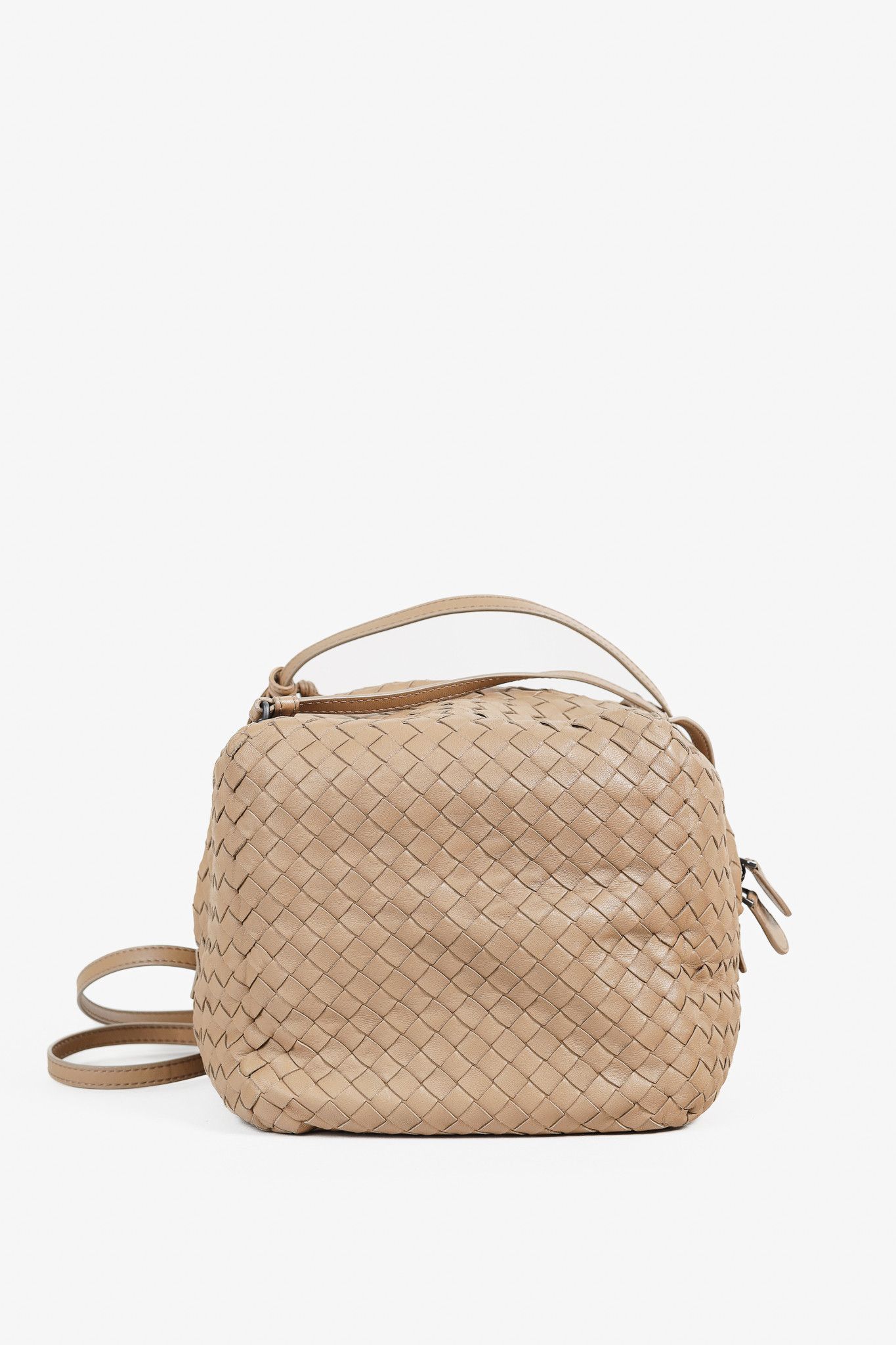 Bottega Veneta Bottega Veneta Light Brown Intrecciato Leather Box Bag Size ONE SIZE - 4 Thumbnail