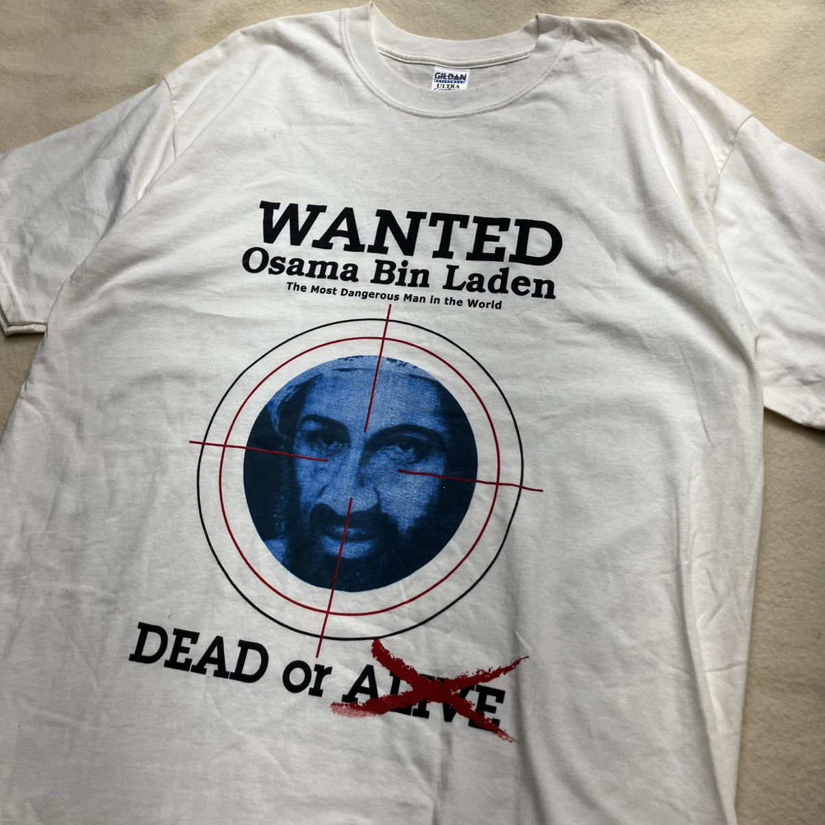 Vintage 2001 osama bin laden dead or alive tee shirt political humor Size US XL / EU 56 / 4 - 1 Thumbnail