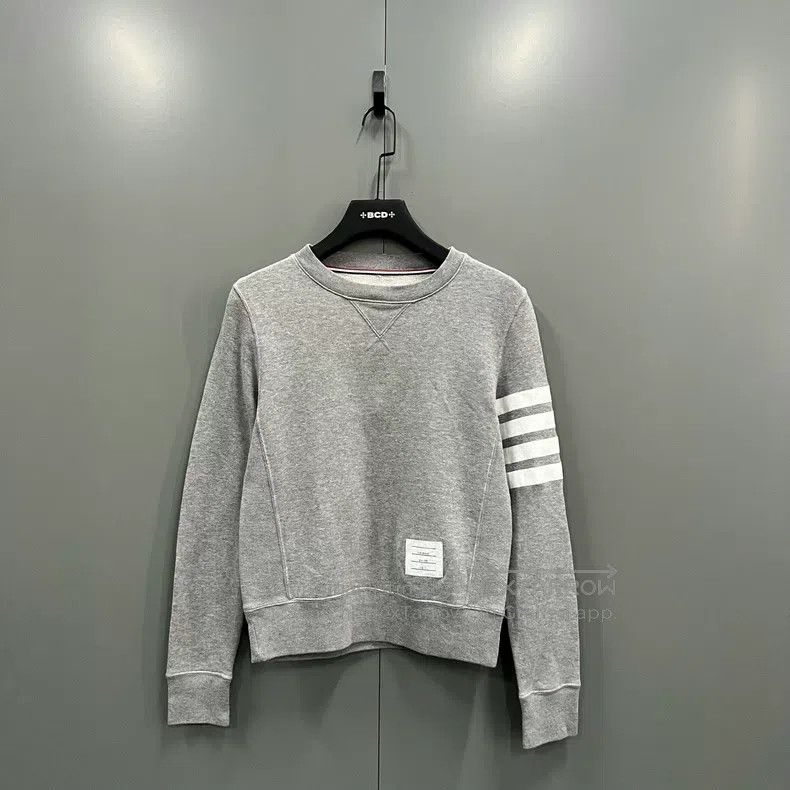 Thom Browne Thom Browne Classic Grey Striped Hoodie Size US XS / EU 42 / 0 - 1 Thumbnail