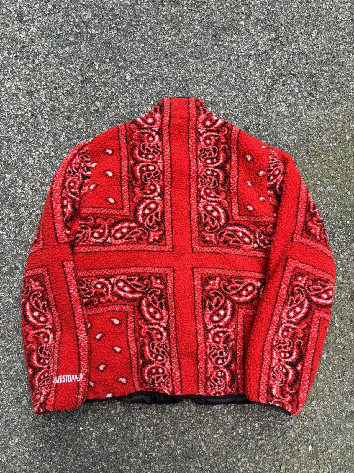 Supreme Reversible Red Bandana Fleece Jacket Size US M / EU 48-50 / 2 - 2 Thumbnail