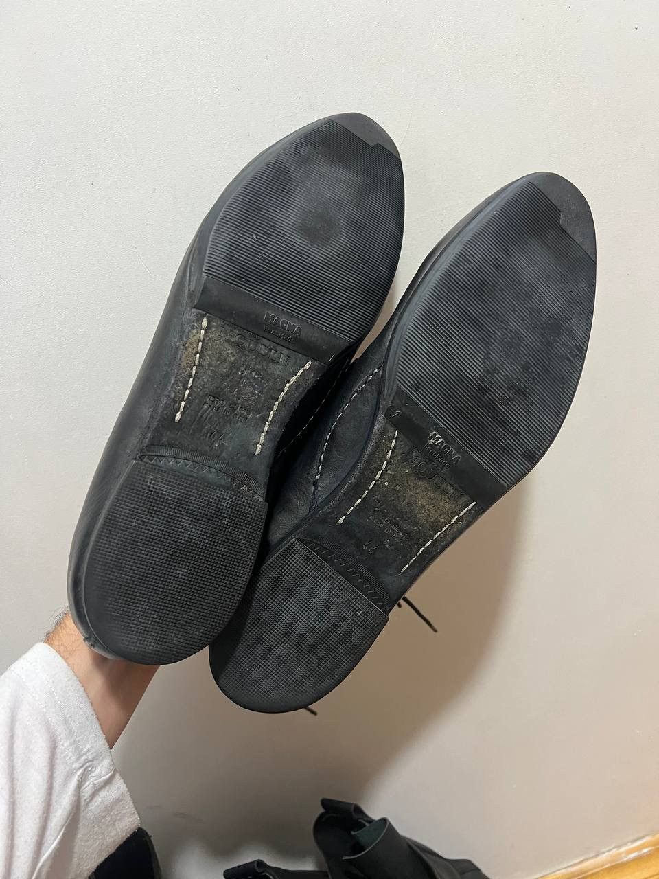 Alexander McQueen Alexander Mcqueen Black Leather Derby Shoes Size US 11 / EU 44 - 12 Thumbnail
