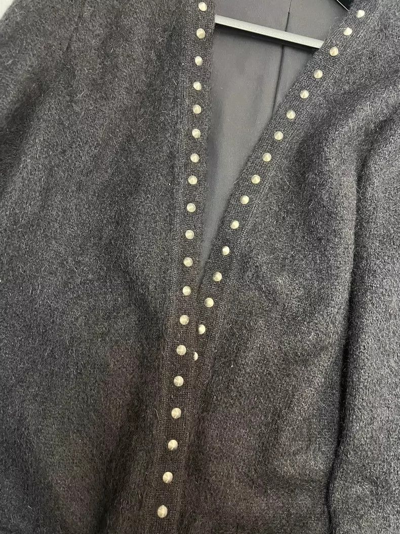 Saint Laurent Paris Saint Laurent Paris Fall/Winter Black Studded Wool Mohair C Size US XS / EU 42 / 0 - 4 Thumbnail