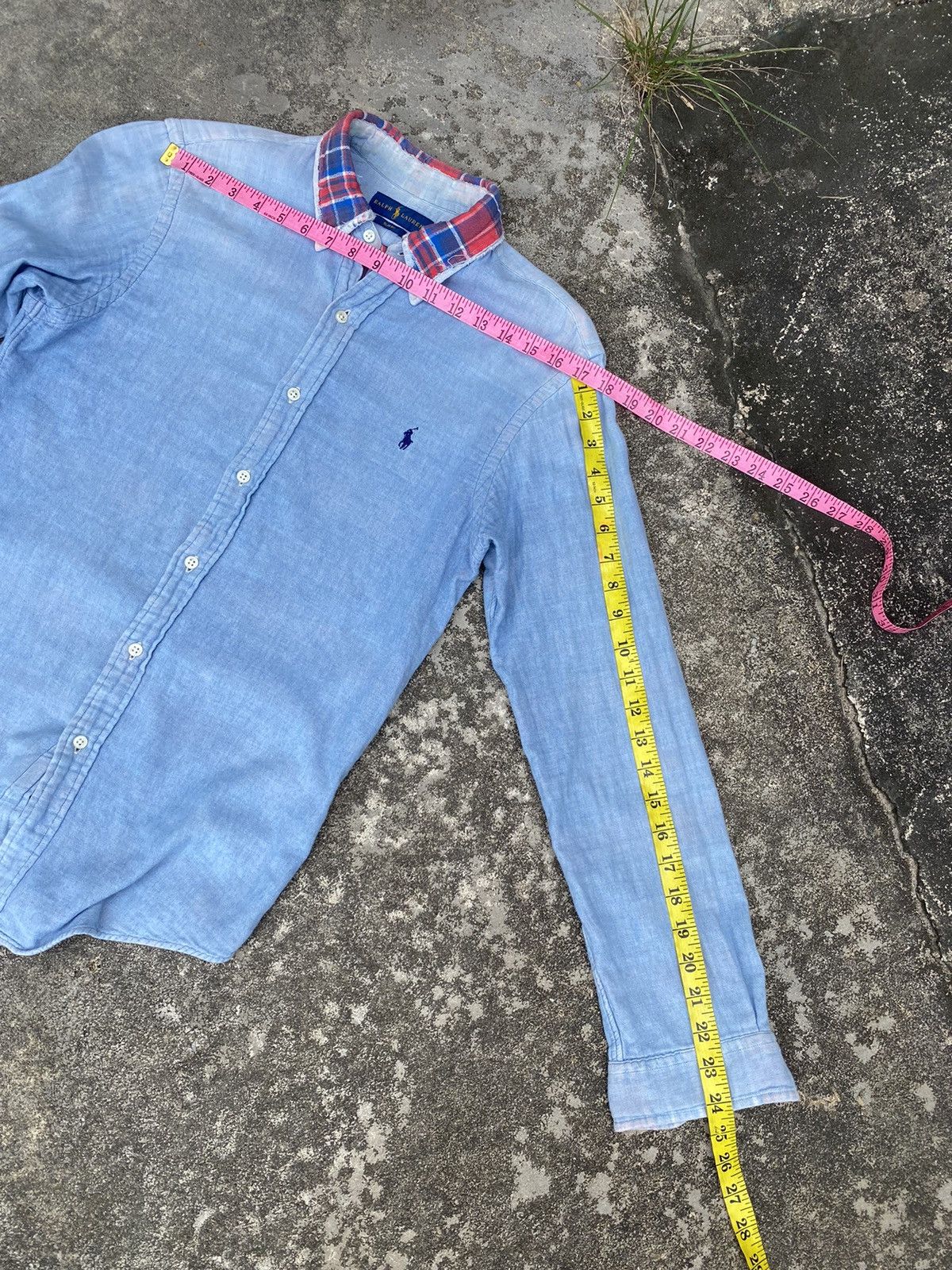 Vintage Vintage Polo Ralph Lauren Inner Flannel Shirt - distressed Size US M / EU 48-50 / 2 - 15 Thumbnail
