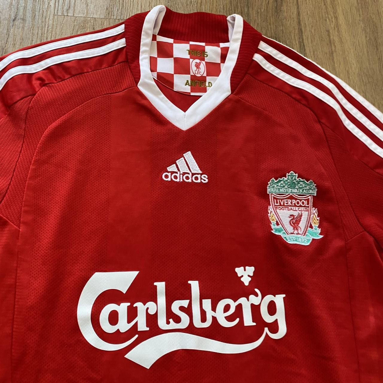 Adidas 2008-09 *8 Gerrard Liverpool Home Adidas Football Shirt Size US S / EU 44-46 / 1 - 3 Thumbnail