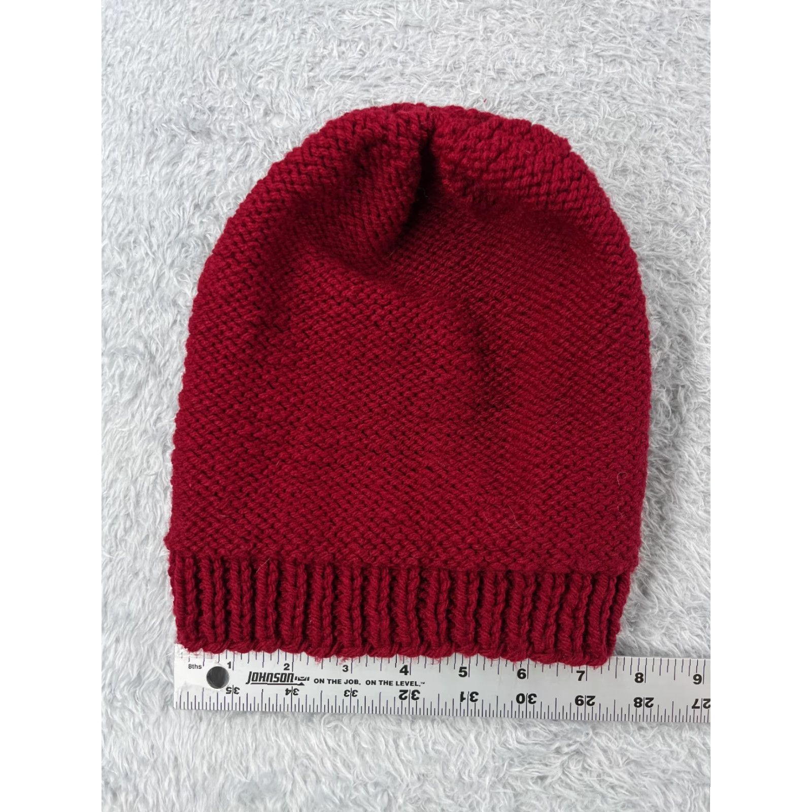 Vintage Beanie Toque Womens One Size Burgundy Red Knit Acrylic Winter Snow Ski Beanie Womens One Size Burgundy Red Acrylic Knit Winter Snow Ski Size ONE SIZE - 4 Thumbnail