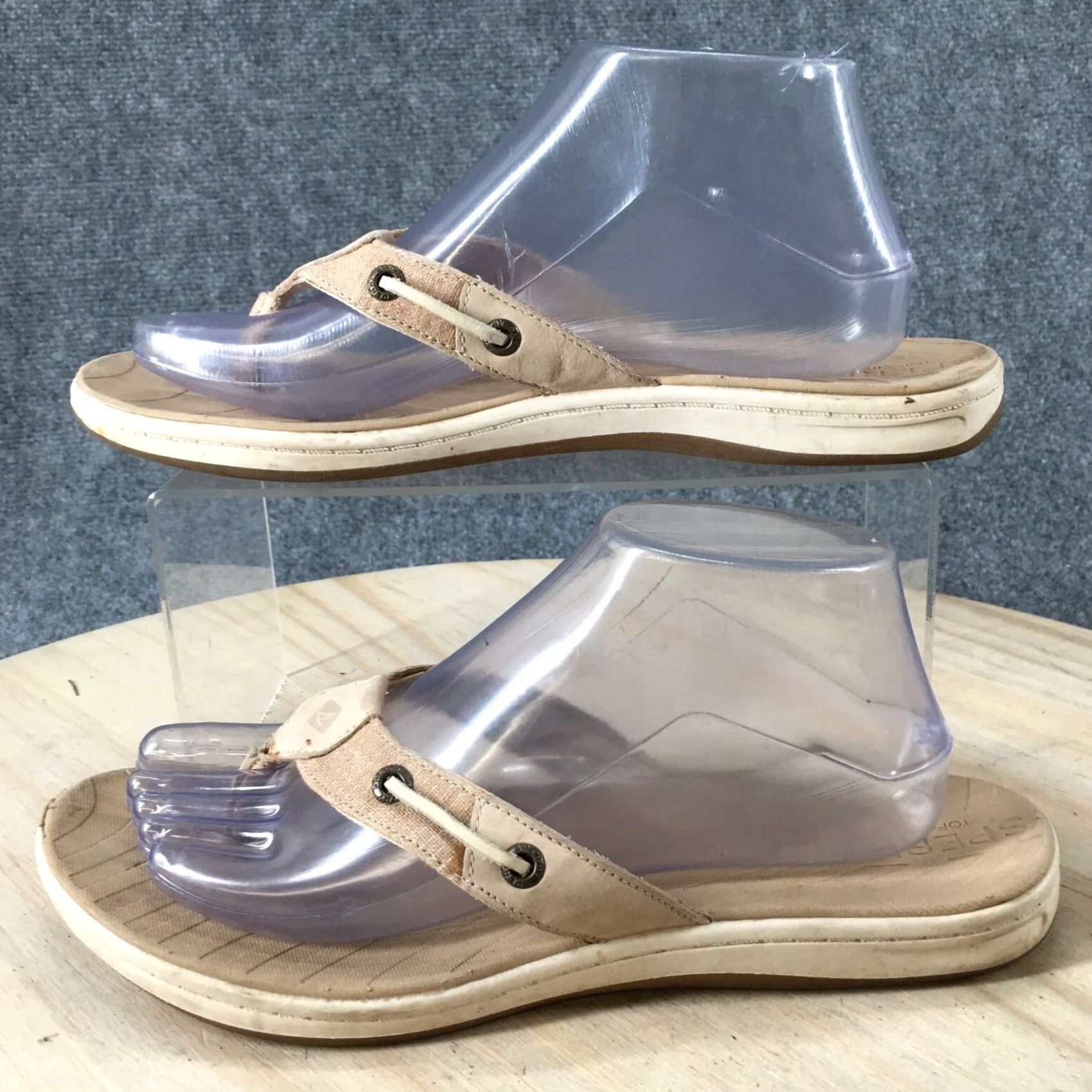 Sperry Sperry Womens Sandals Flip Flops Thong Flats Beige US 9 Seabrook STS85887 Size M / US 6-8 / IT 42-44 - 2 Thumbnail