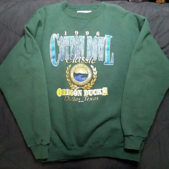 NCAA × Vintage Vintage Oregon Ducks Cotton Bowl 1996 Crewneck Sweatshirt Size US L / EU 52-54 / 3 - 2 Thumbnail