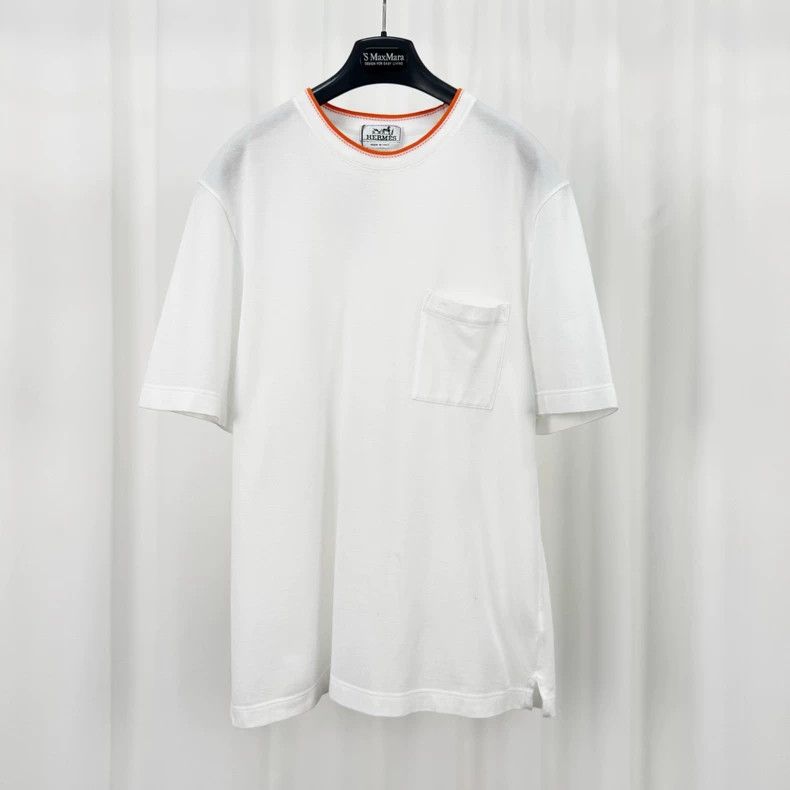 Hermes Hermes Orange Trim Embroidered Short Sleeve-yf Size US L / EU 52-54 / 3 - 1 Thumbnail