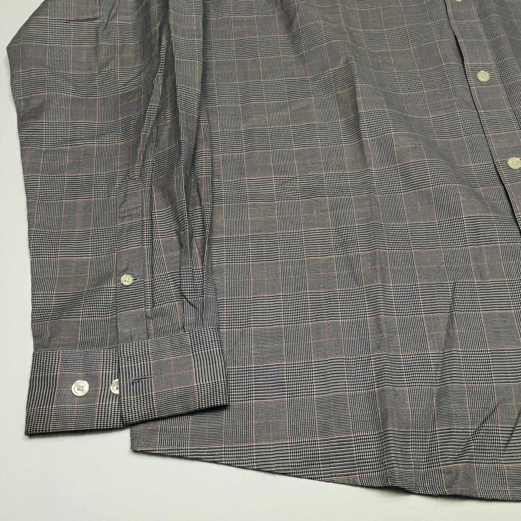 Eddie Bauer VINTAGE: No Eddie Bauer Dress Shirt Mens 2XL Check Long Sleeve Button Up Wrinkle Resistant Size 48R - 2 Thumbnail