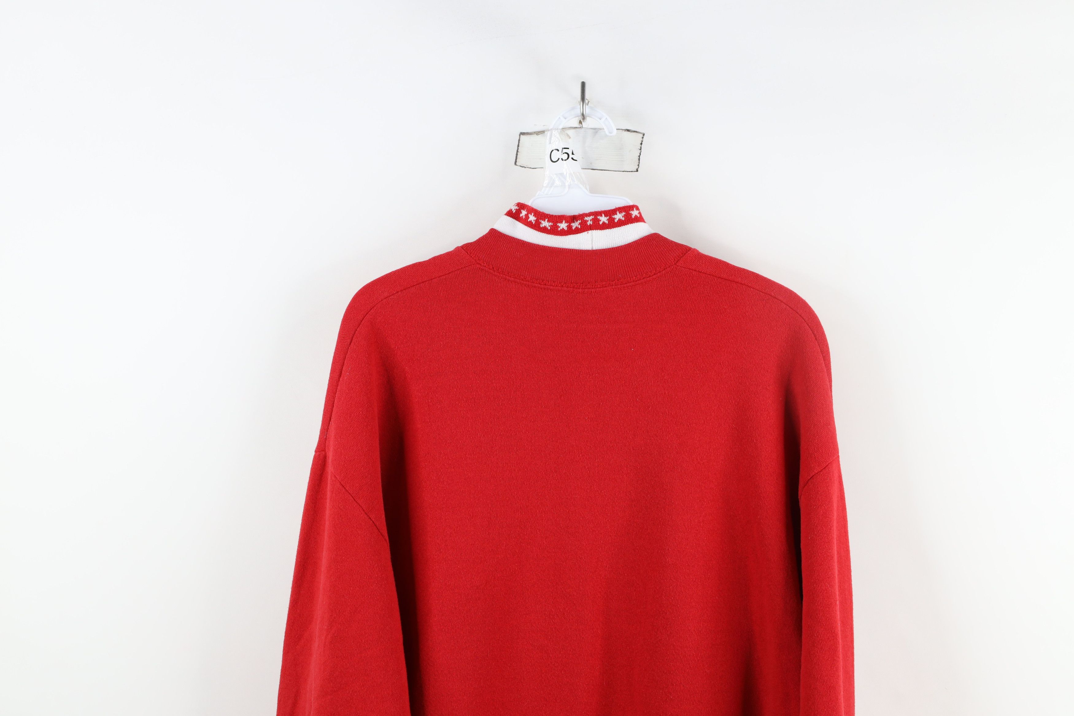 Vintage Vintage 90s Streetwear USA American Flag Sweatshirt USA Size L / US 10 / IT 46 - 12 Thumbnail