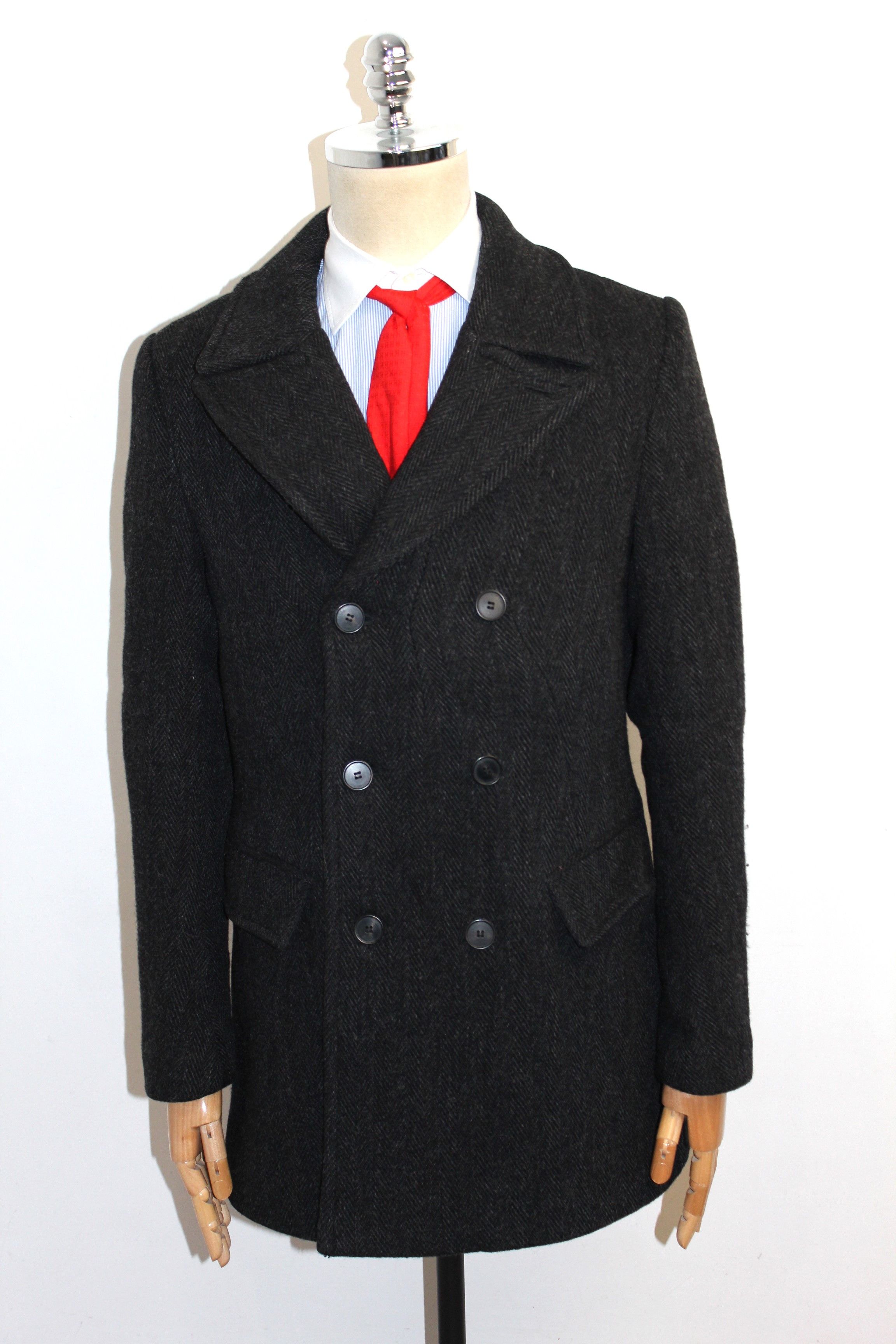 Allsaints Allsaints Spitalfields Thick Wool Trench Blazer Jacket Size US M / EU 48-50 / 2 - 4 Thumbnail