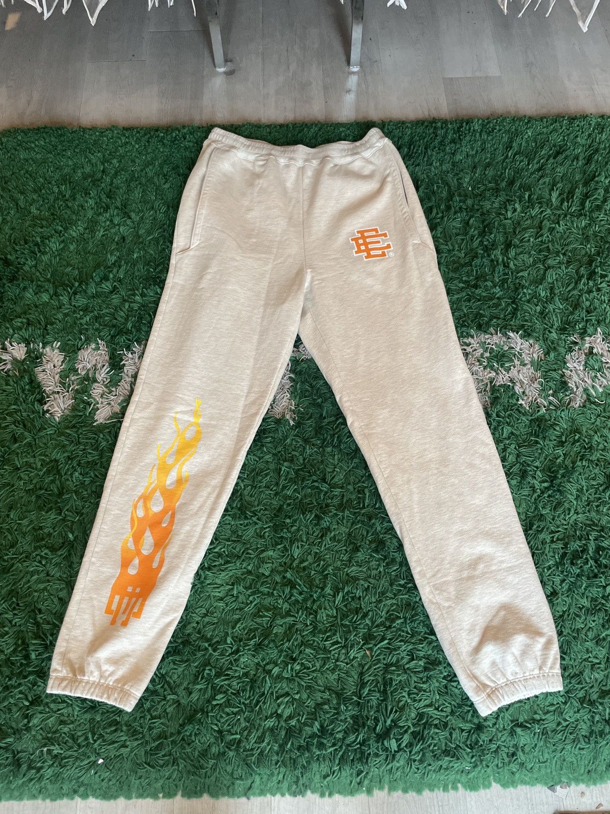 Eric Emanuel Eric Emanuel Grey/Orange Flame Sweatpant S Size US 30 / EU 46 - 1 Thumbnail
