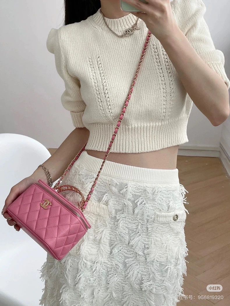 Chanel Chanel 21s show beige heavy industry stud bead embroidery Size 24" / US 00 / IT 34 - 9 Thumbnail