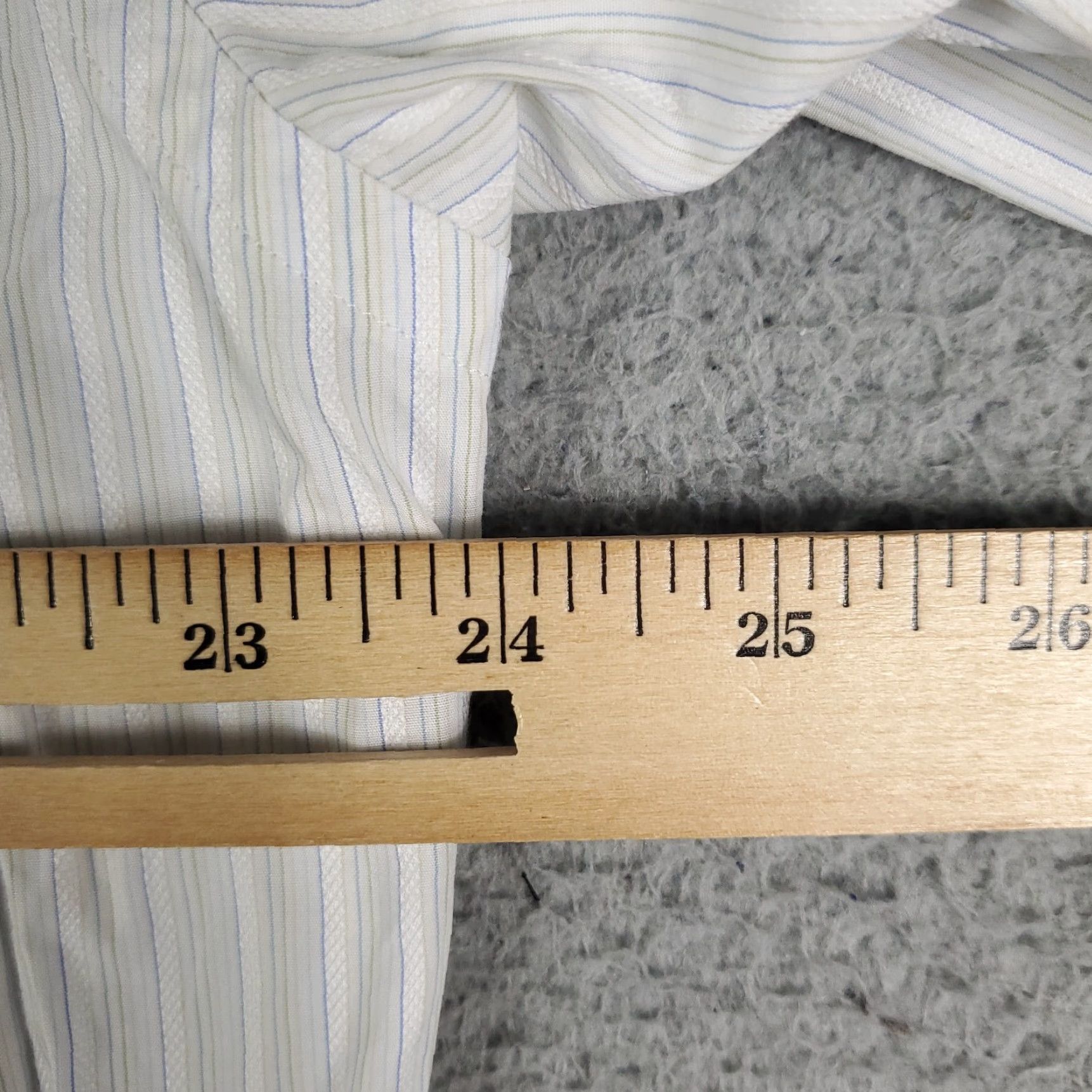 Tommy Bahama VINTAGE Tommy Bahama Dress Shirt Shirt 16 Regular White/Blue Striped 100% Cotton Mens Size 42R - 5 Thumbnail