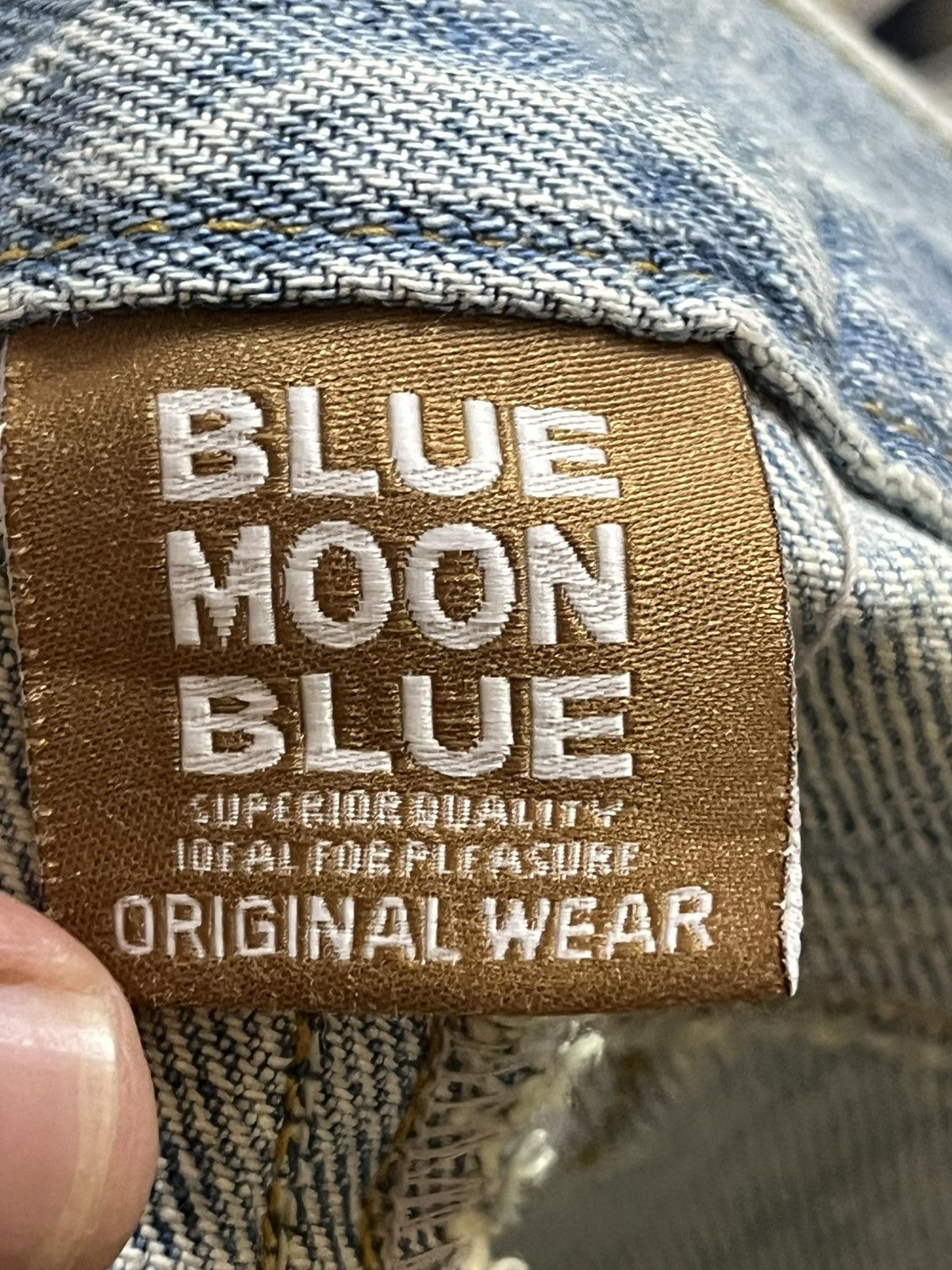 Japanese Brand Vintage Blue Moon Blue Faded Grunge Distressed Denim Size US 31 - 11 Thumbnail