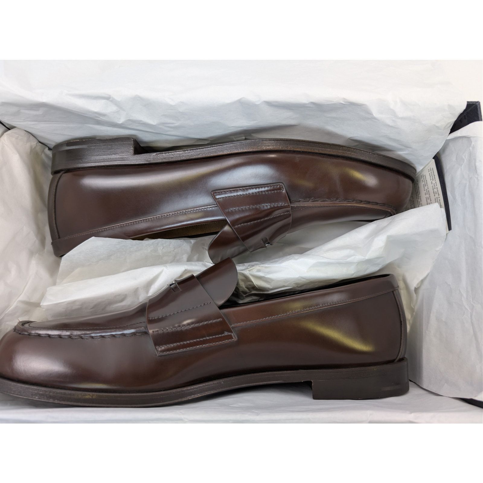 Prada o1rshd1 Brushed Leather Loafers Boots in Bruciato Size US 11.5 / EU 44-45 - 21 Thumbnail