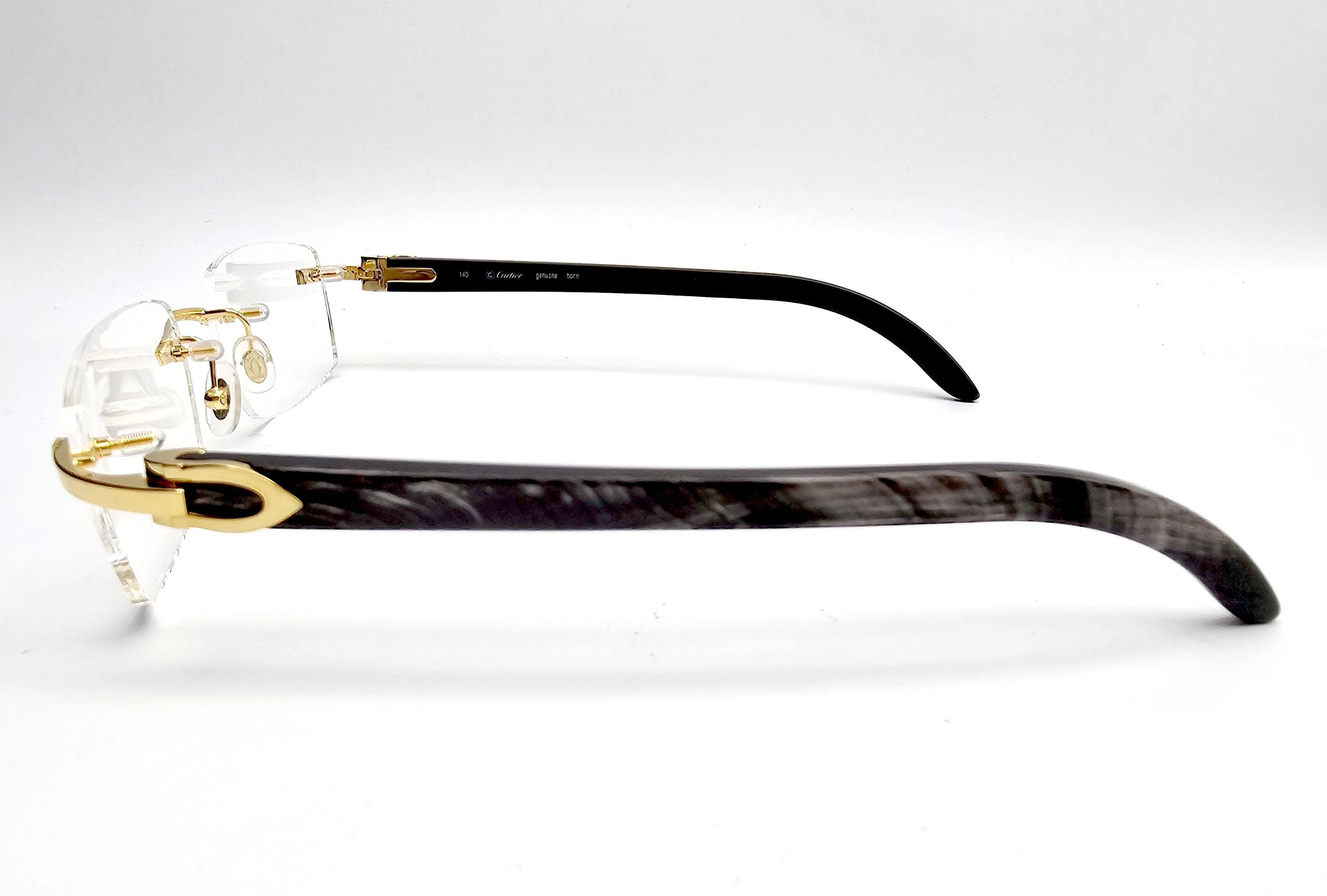 Cartier NEW! Cartier Black Buffalo Horn Glasses CT00490 Size ONE SIZE - 9 Thumbnail