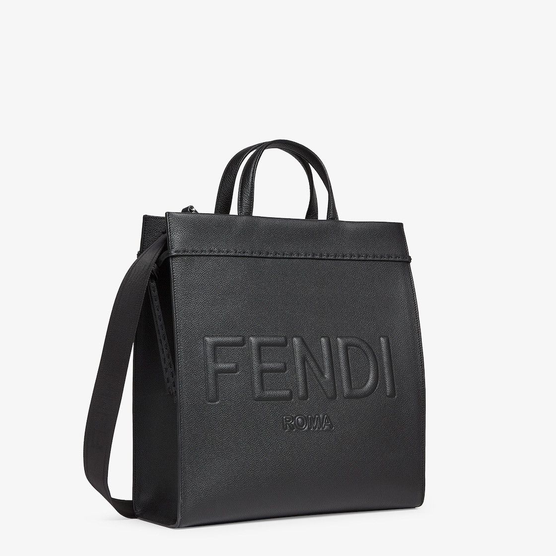 Fendi o1s1wg111225 Size:OS/Roma Medium Go To Shopper in Black Size ONE SIZE - 2 Thumbnail