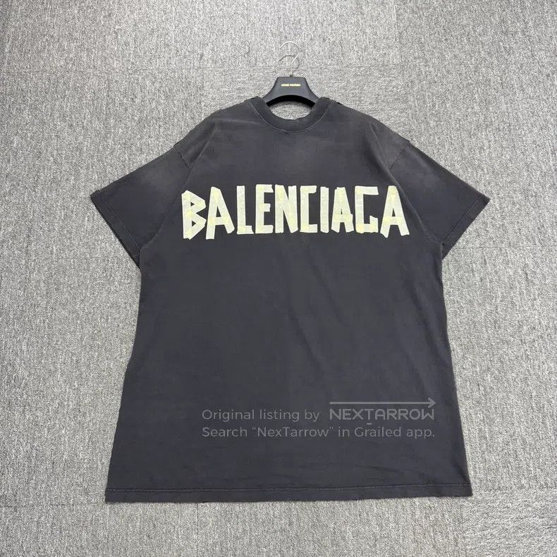 Balenciaga Balenciaga Tape Letter Short Sleeve Size US L / EU 52-54 / 3 - 1 Thumbnail