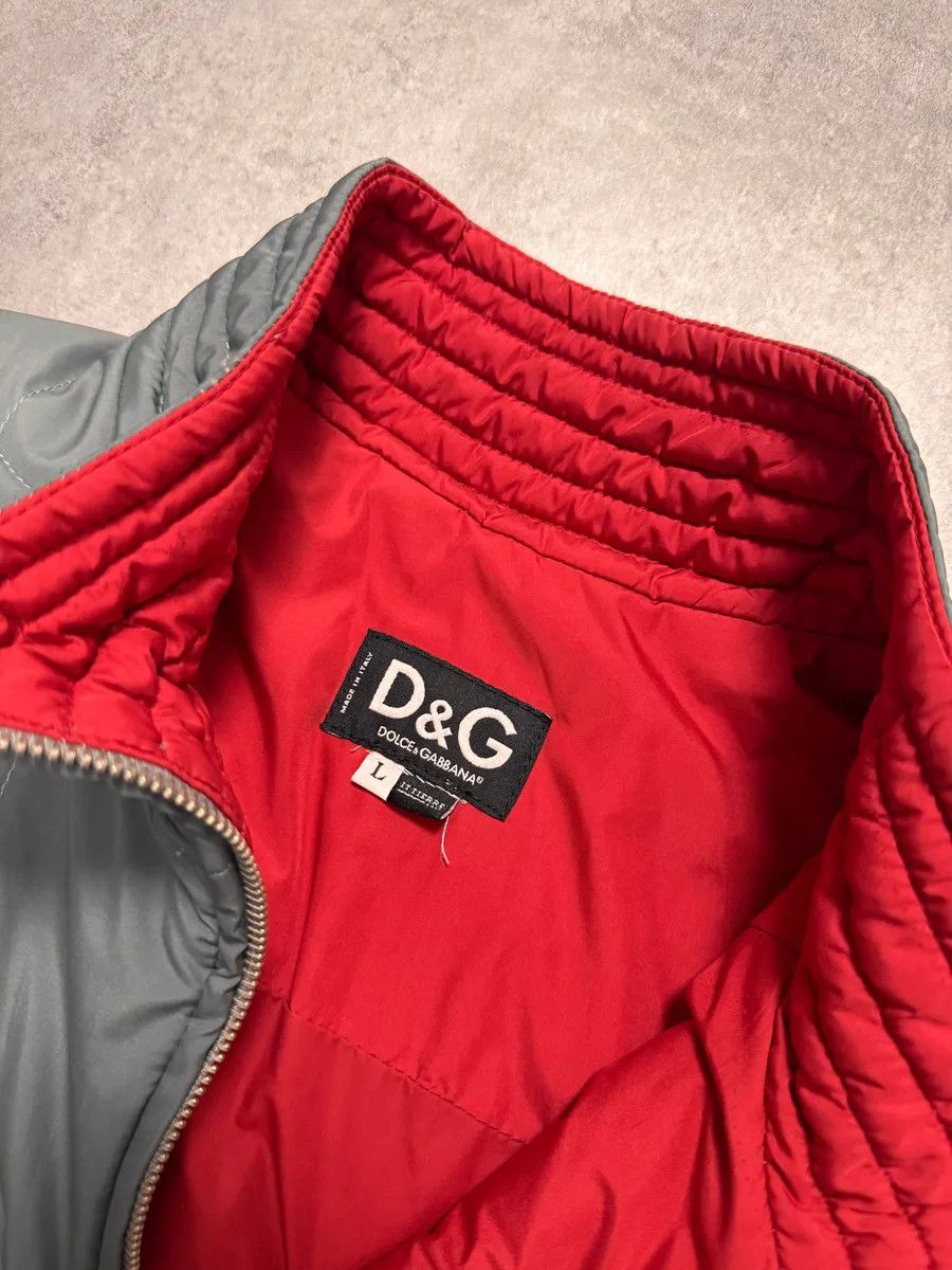 Dolce & Gabbana × Vintage 2000s Dolce & Gabbana Grey Sleeves Removable Puffer Jacket Size US L / EU 52-54 / 3 - 7 Thumbnail