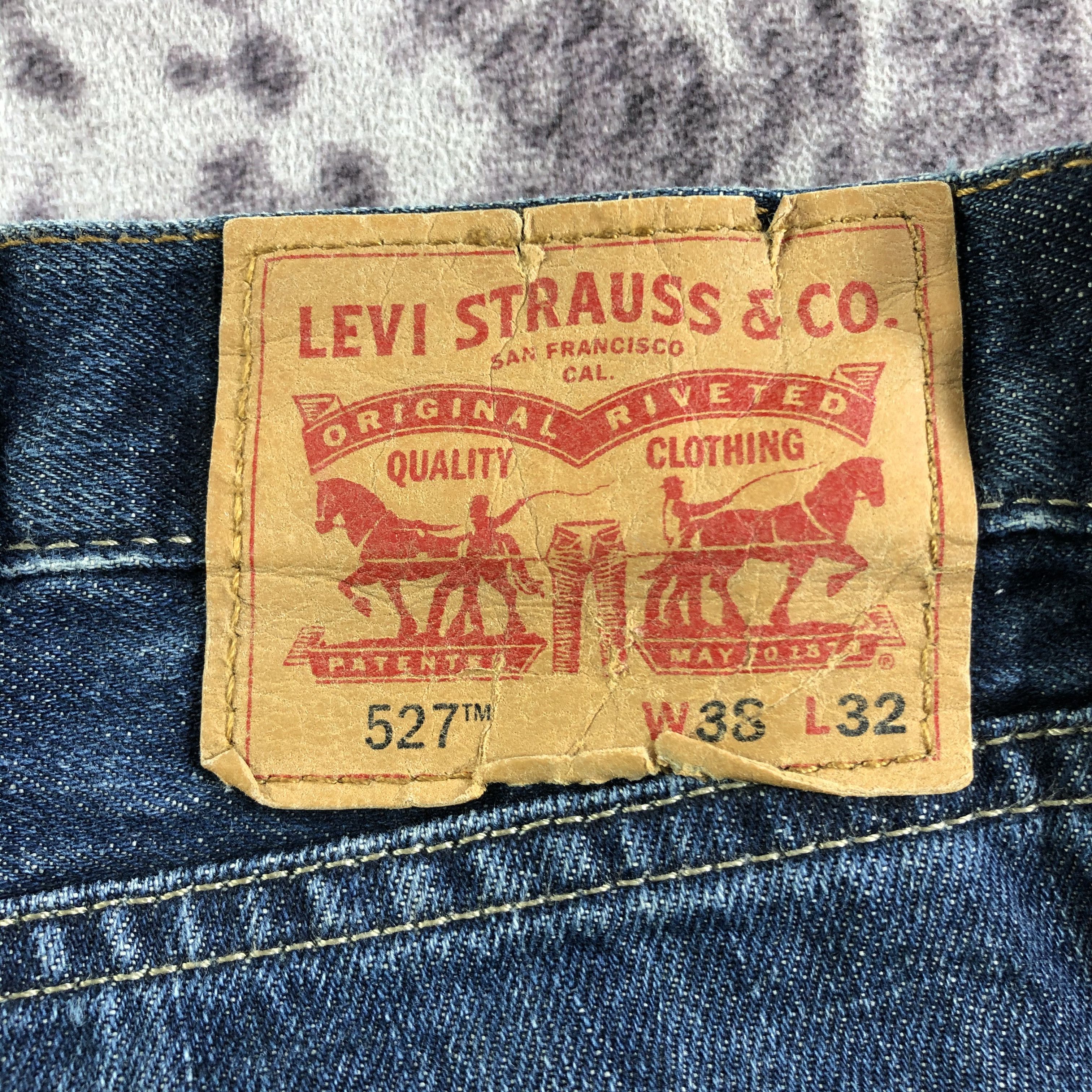 Levi's × Vintage Vintage Blue Wash Levis 527 Flare Jeans-JM3485 Size 39" - 5 Thumbnail