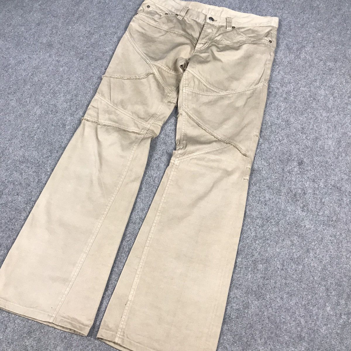 Japanese Brand × Le Grande Bleu (L.G.B.) × Tornado Mart Flare Modern Lovers patchwork Japan design bootcut pants Size US 32 / EU 48 - 3 Thumbnail