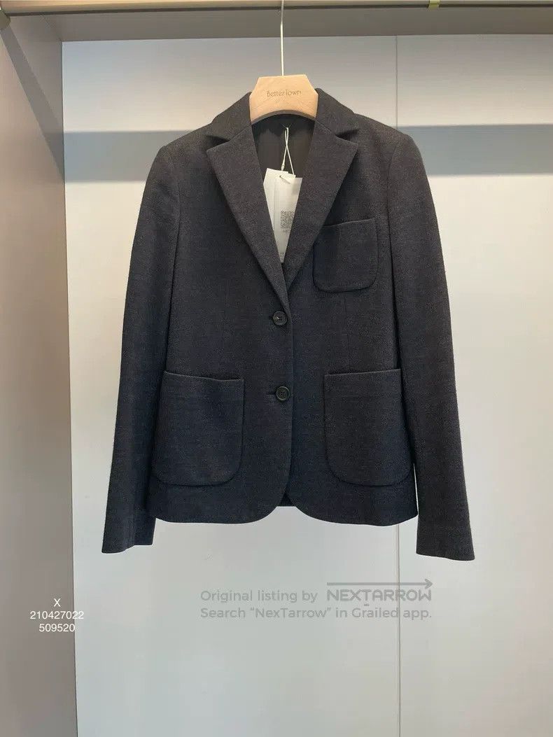 Brunello Cucinelli Brunello Cucinelli Black Grey Cashmere Blazer Size XS / US 0-2 / IT 36-38 - 1 Thumbnail