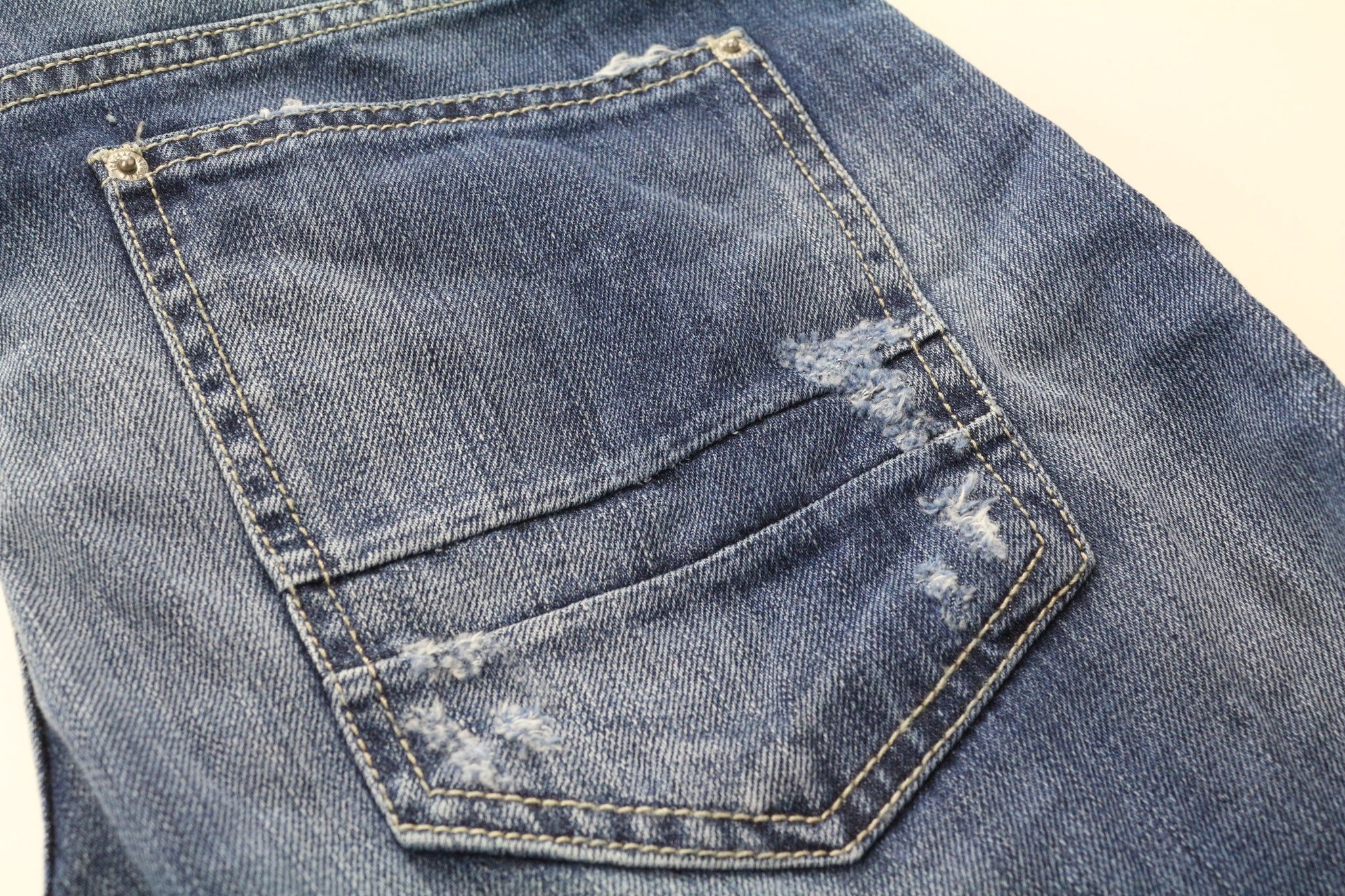 Takeshy Kurosawa TK08 W32 Blue Distressed Slim Button Jeans 75057 Size US 32 / EU 48 - 14 Thumbnail