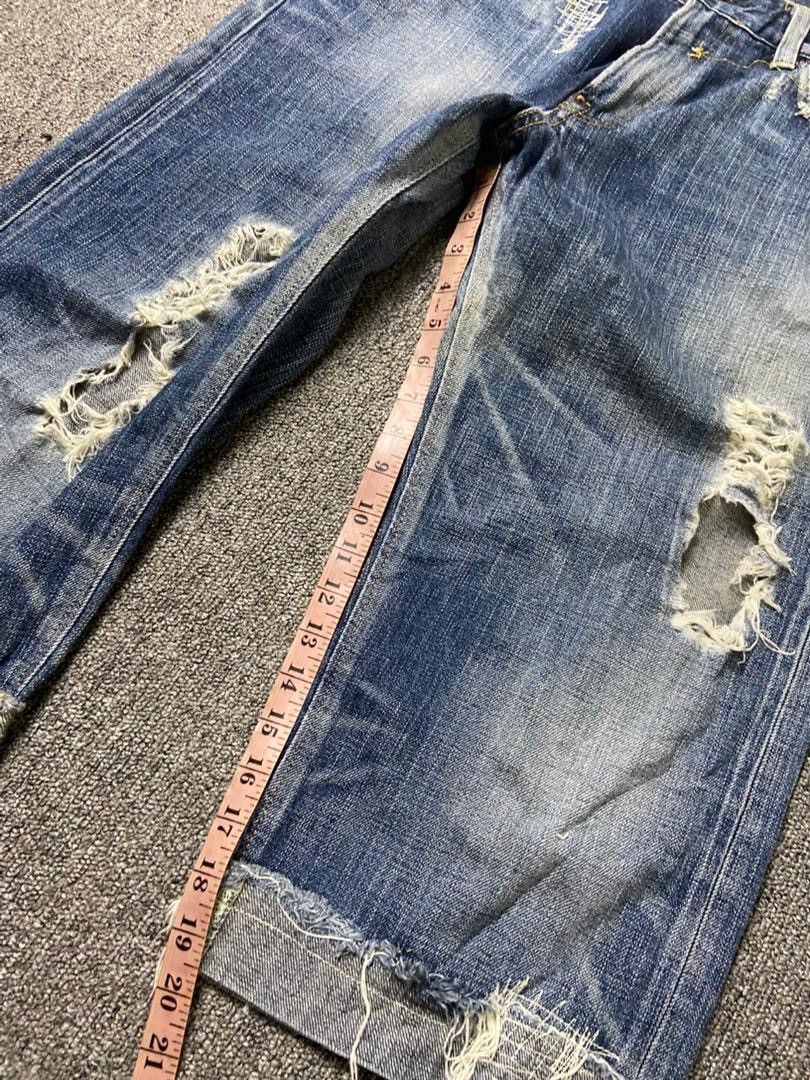 Edwin Edwin Distressed Ripped Crop Jeans (197) Size US 34 / EU 50 - 7 Thumbnail