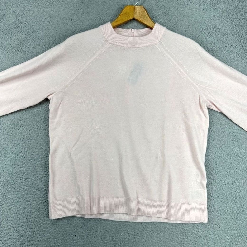 Vintage Karen Scott Womens XL Light Pink Lux Mock Knit Pullover Sweater Long Sleeve NEW Size XL / US 12-14 / IT 48-50 - 3 Thumbnail