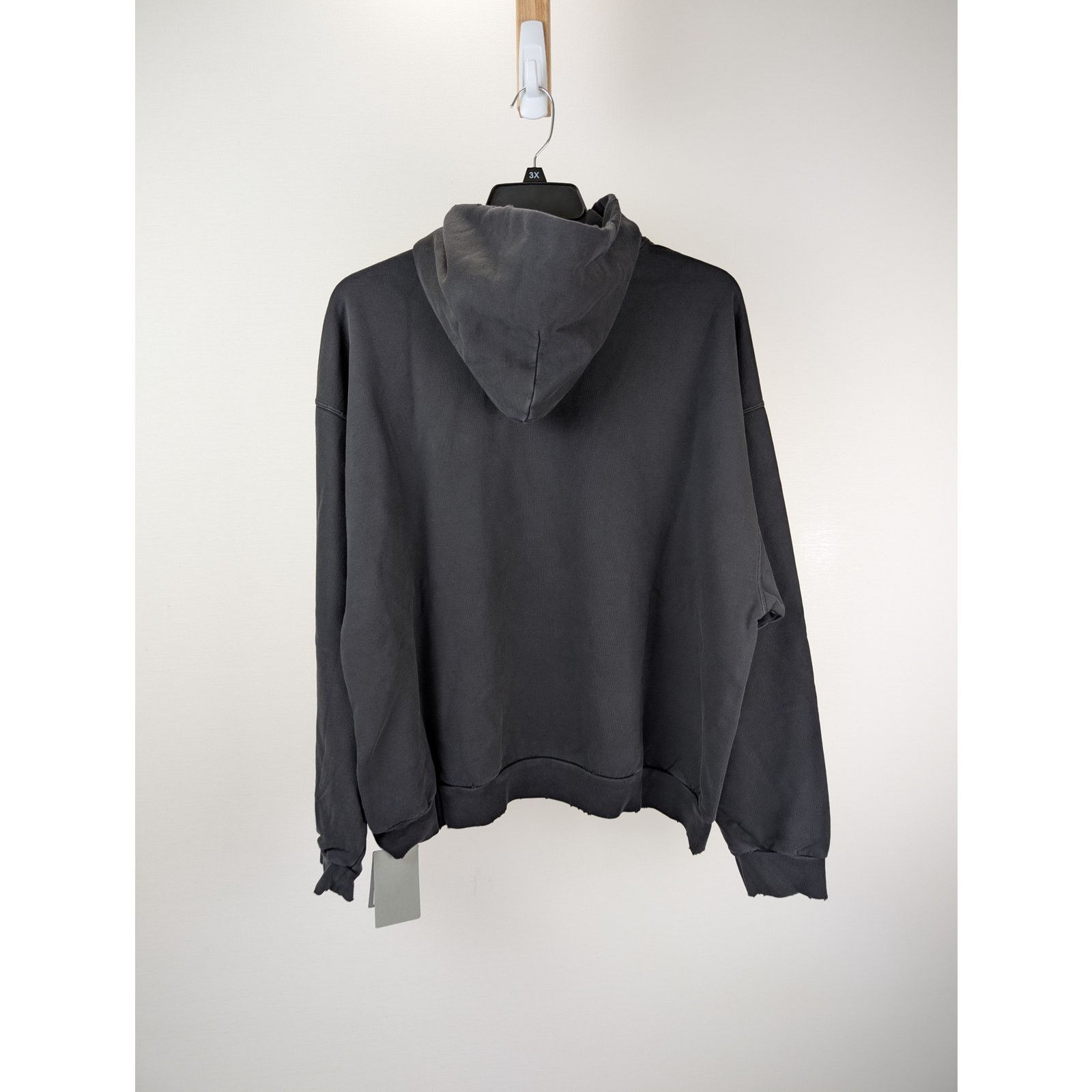 Balenciaga o1rshd1 DIY College No Pocket Medium Fit Hoodie Washed Black Size US M / EU 48-50 / 2 - 8 Thumbnail
