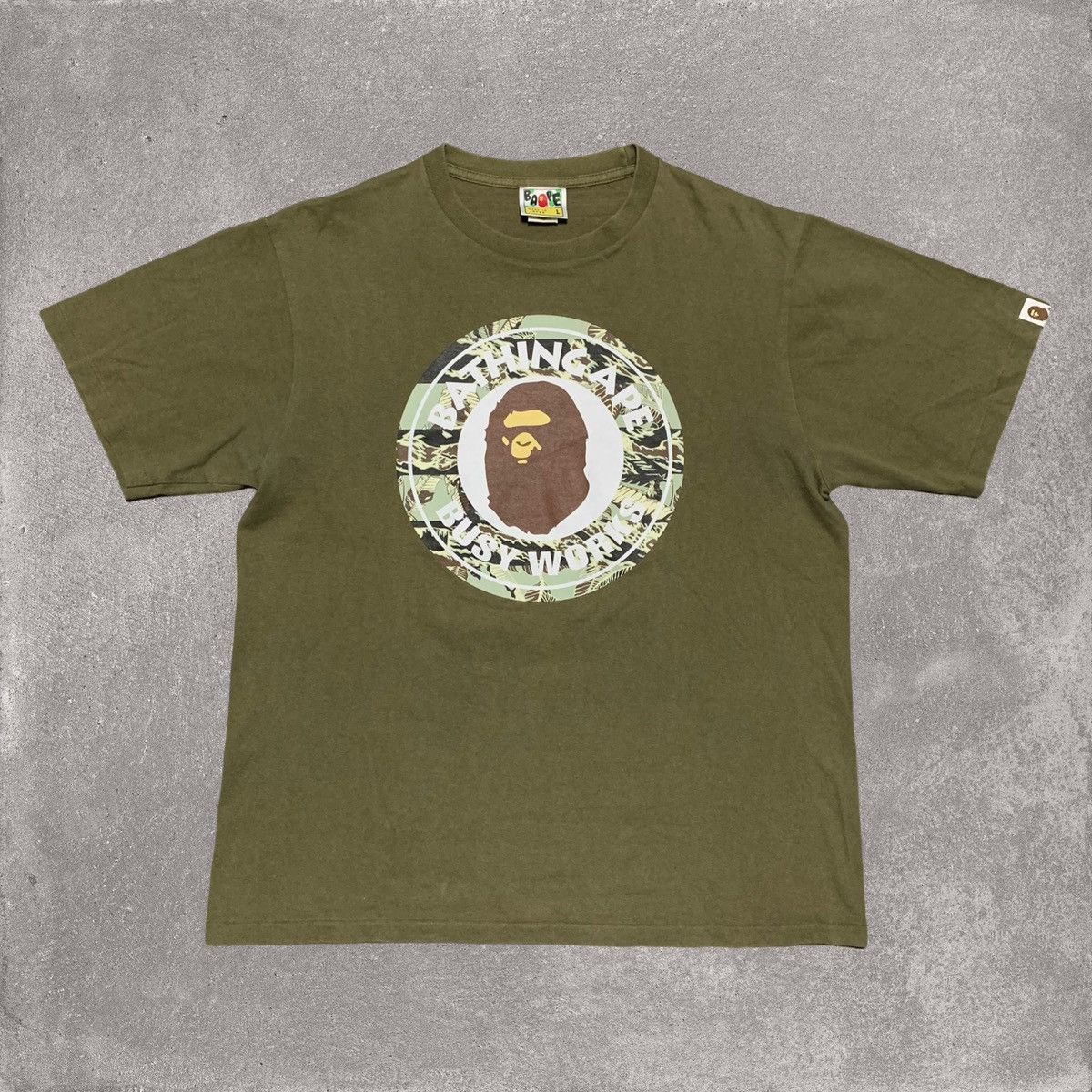 Bape Bape Large Busy Works Tiger Camo Green Tee A Bathing Ape Size US L / EU 52-54 / 3 - 1 Thumbnail