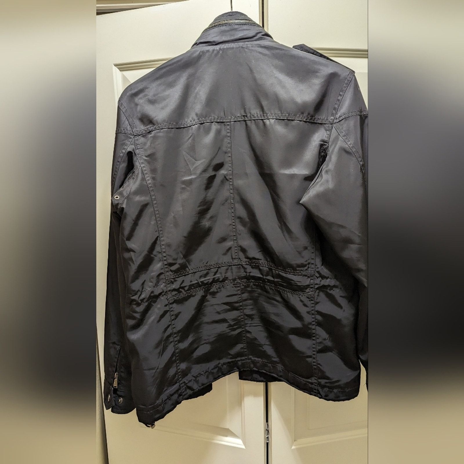 Zara Zara man young collection large coat, hidden hood, black Size US L / EU 52-54 / 3 - 3 Thumbnail
