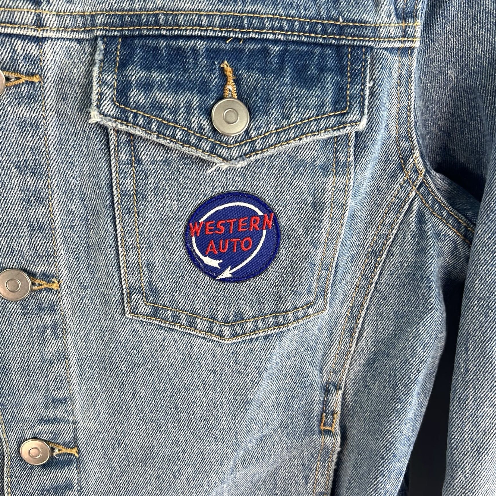 Forever 21 Forever 21 Denim Moto Jacket Mens Size M Blue Casual Riding Classic 80s Size US M / EU 48-50 / 2 - 2 Thumbnail